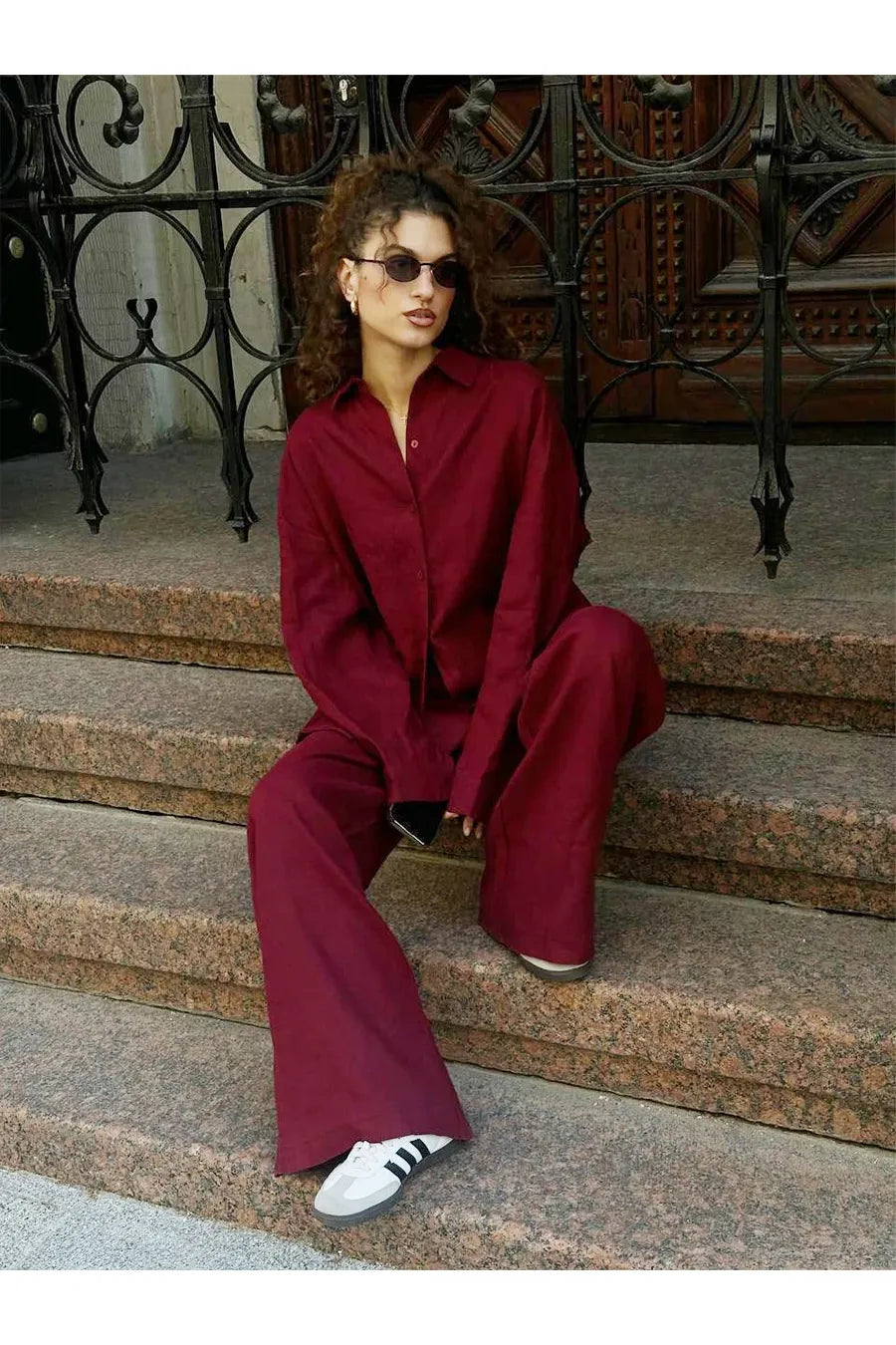 ROSALIE - Chic Set – 2-Teiliges Damen Outfit mit Hemd & Hose