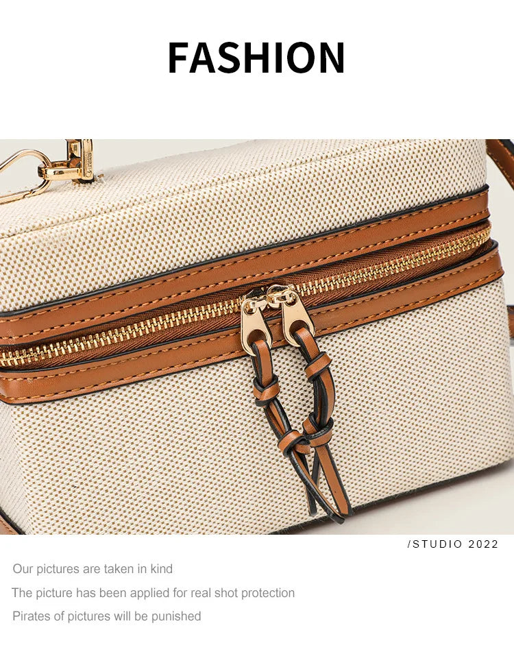 Modische Vielseitige Kleine Quadratische Box-Tasche Damen Einzel-Schulter Crossbody Handtasche Luxuriöse Leichte Beliebte Damen-Geldbörse