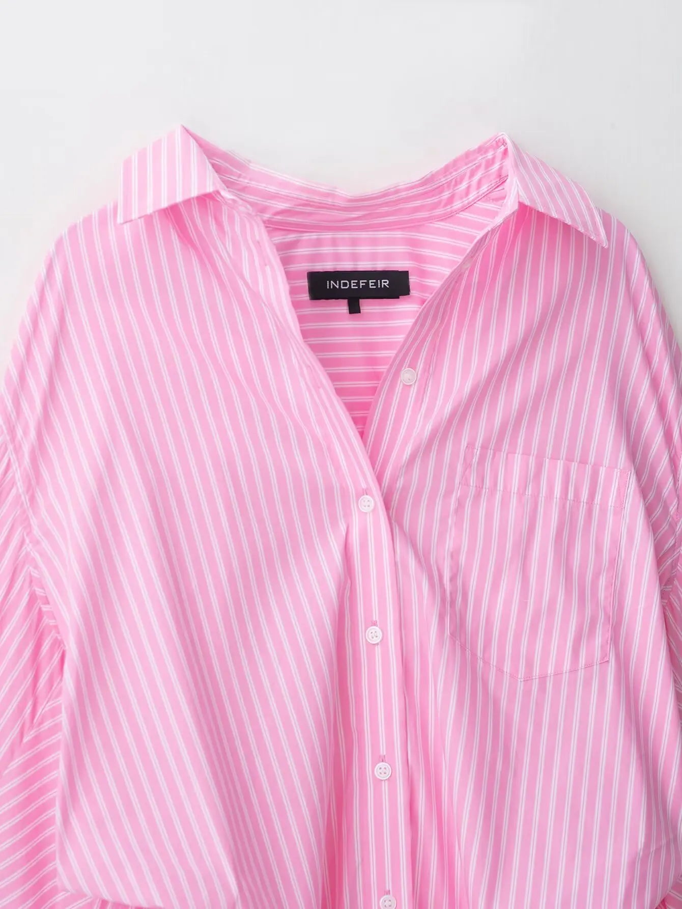 HH Women's Striped Pants Suit Bat Sleeve Loose Poplin Shirt+Elastic Waist Side Pocket Boxer Panties Pajama Style Casual Pant