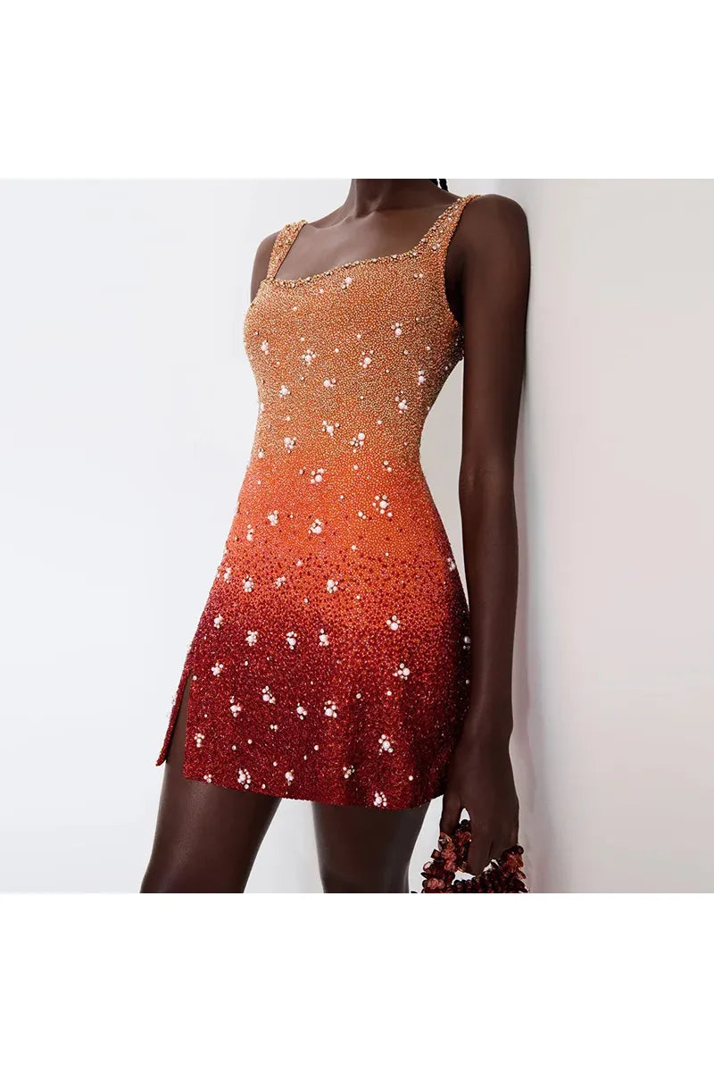 Ember Glow Mini Dress