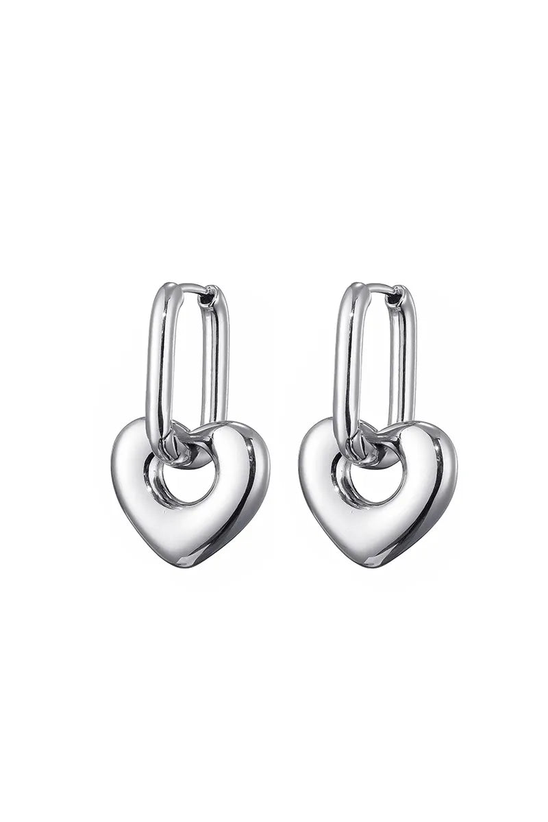 Herz‑Creolen – Elegante Damen Ohrringe mit Zirkon