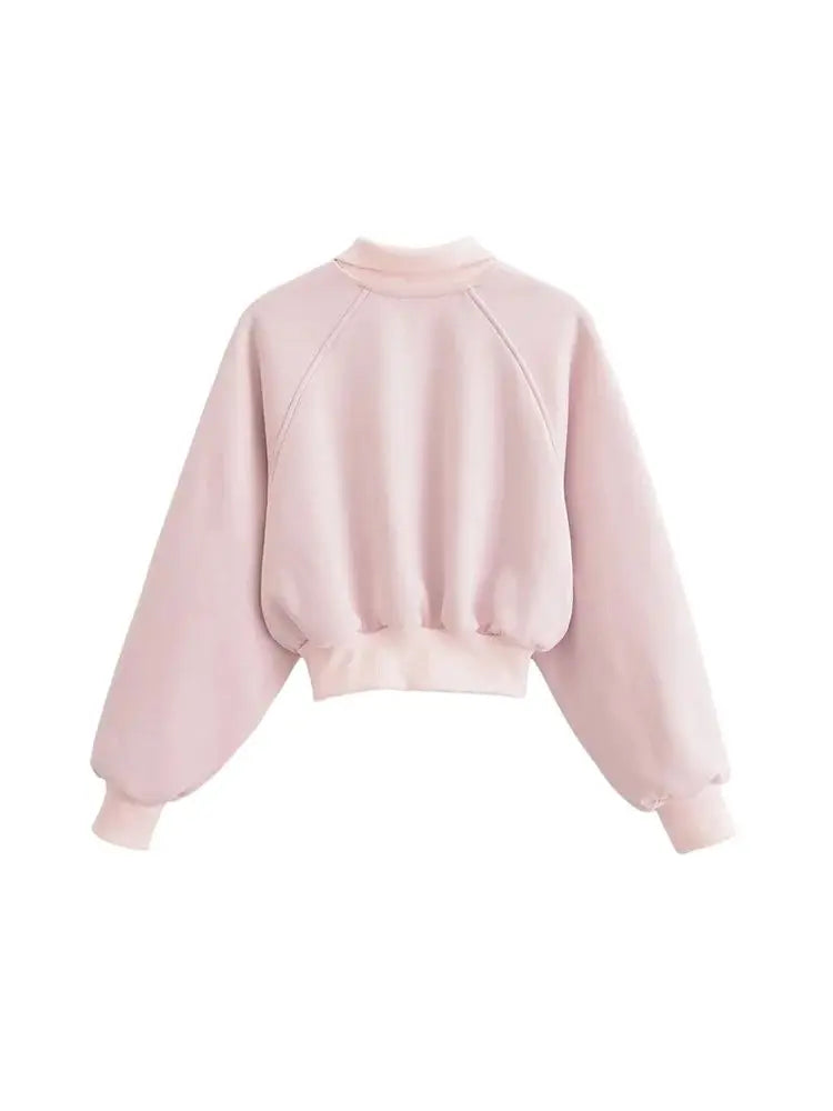 Frauen Mode Mit Zip Abgeschnitten Sweatshirt Und Mittlere Taille Zurück Zipper Mini Rock Weibliche Zwei Stück Sets Mujer