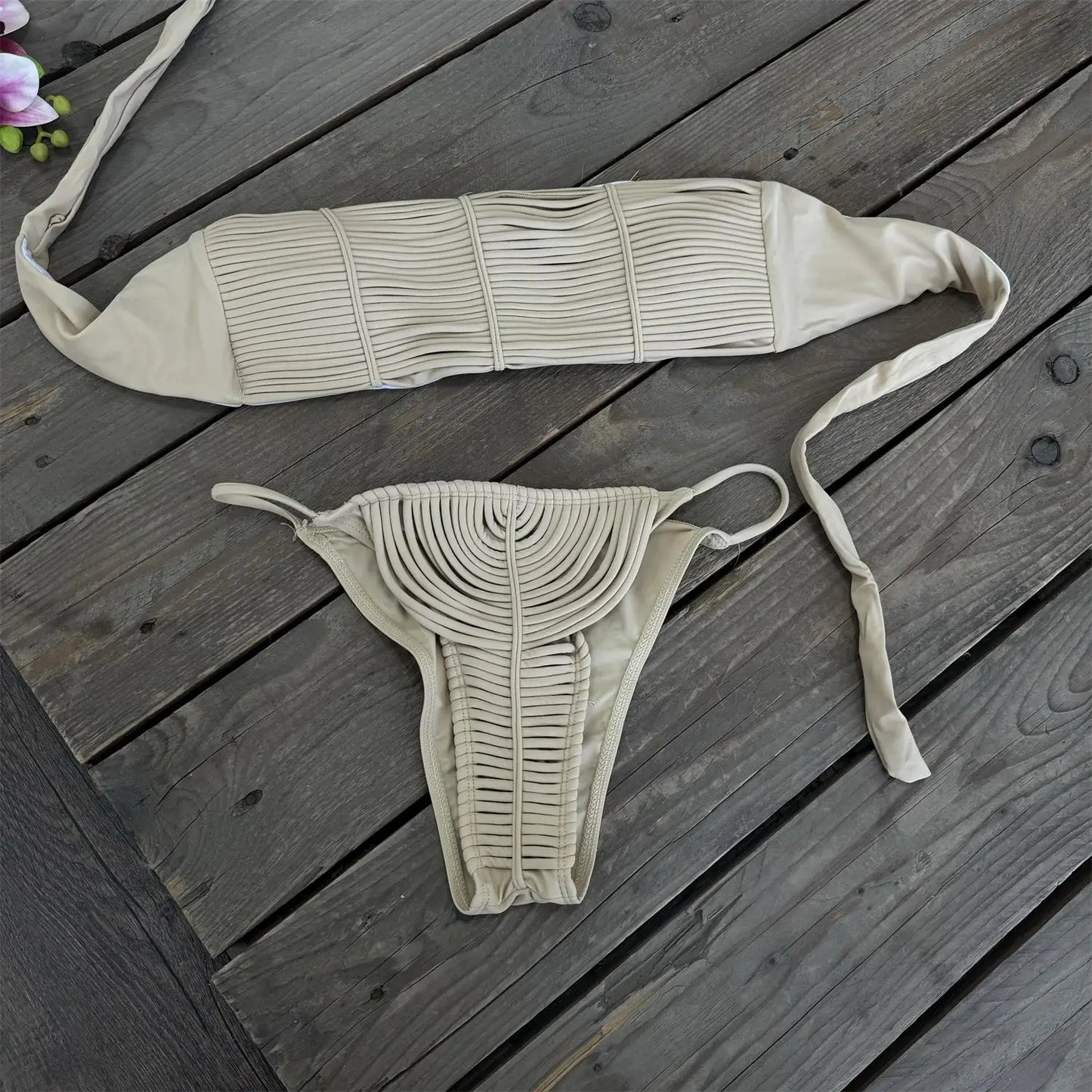 SEAURAL 2025 New Brazilian Bikini Bandage Stripes Swimwear Women's Swimsuit Two Piece Set Female Sexy Mujer Beachwear Summer