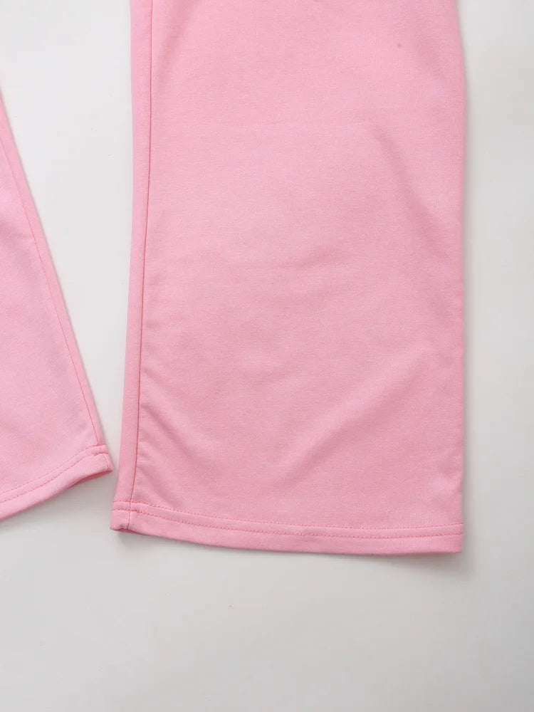 HH Sommer Frauen Casual T-shirt Hose Sets Elegante Rosa O Hals Kurzarm T-Shirt + Kordelzug Lose Hosen Frühling Anzug