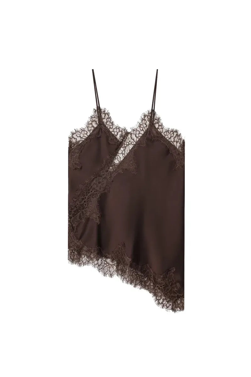 KIARA -  Lace Top – Asymmetrisches Spitzen