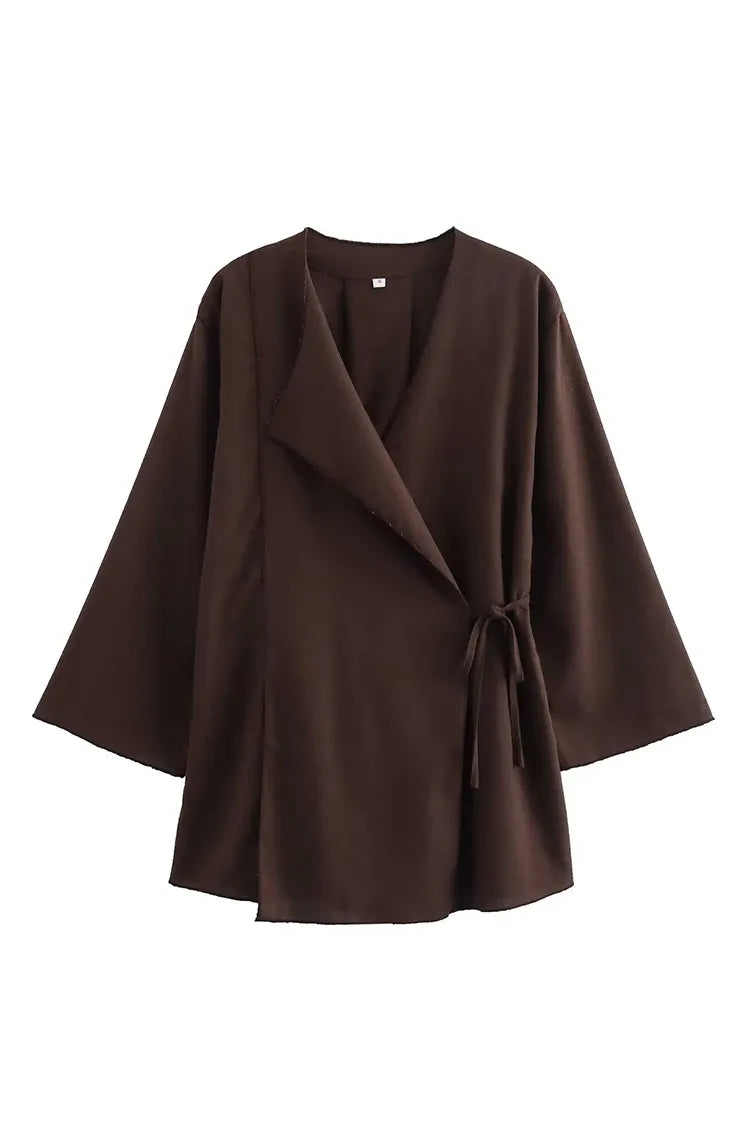 KAORI - Kimono Set – 2-Teiliges Damen Outfit mit weitem Bein