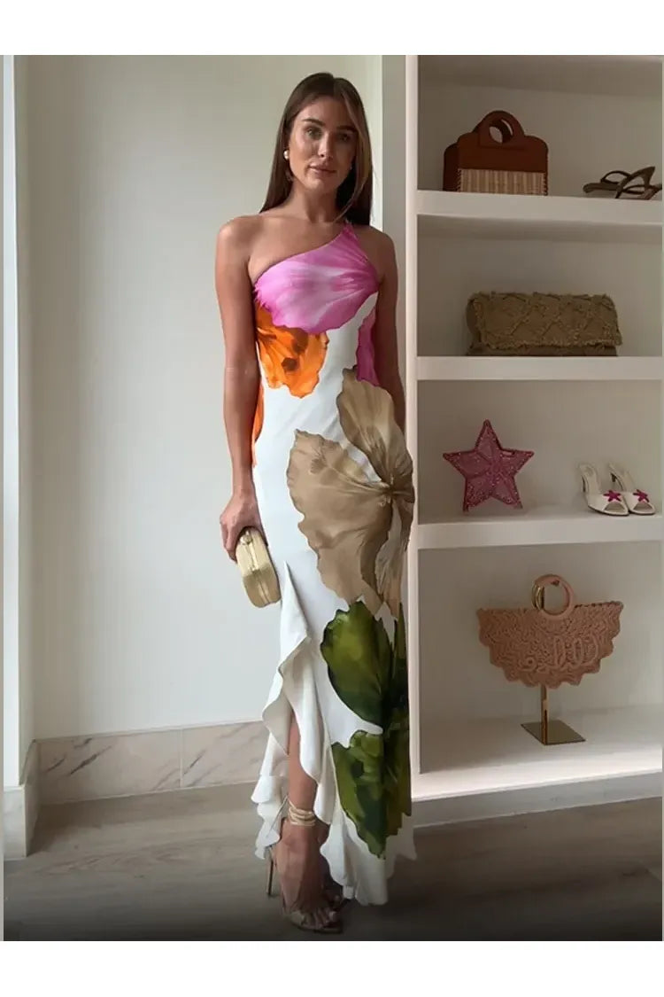 Besellics Blossom Sunset Maxi Dress