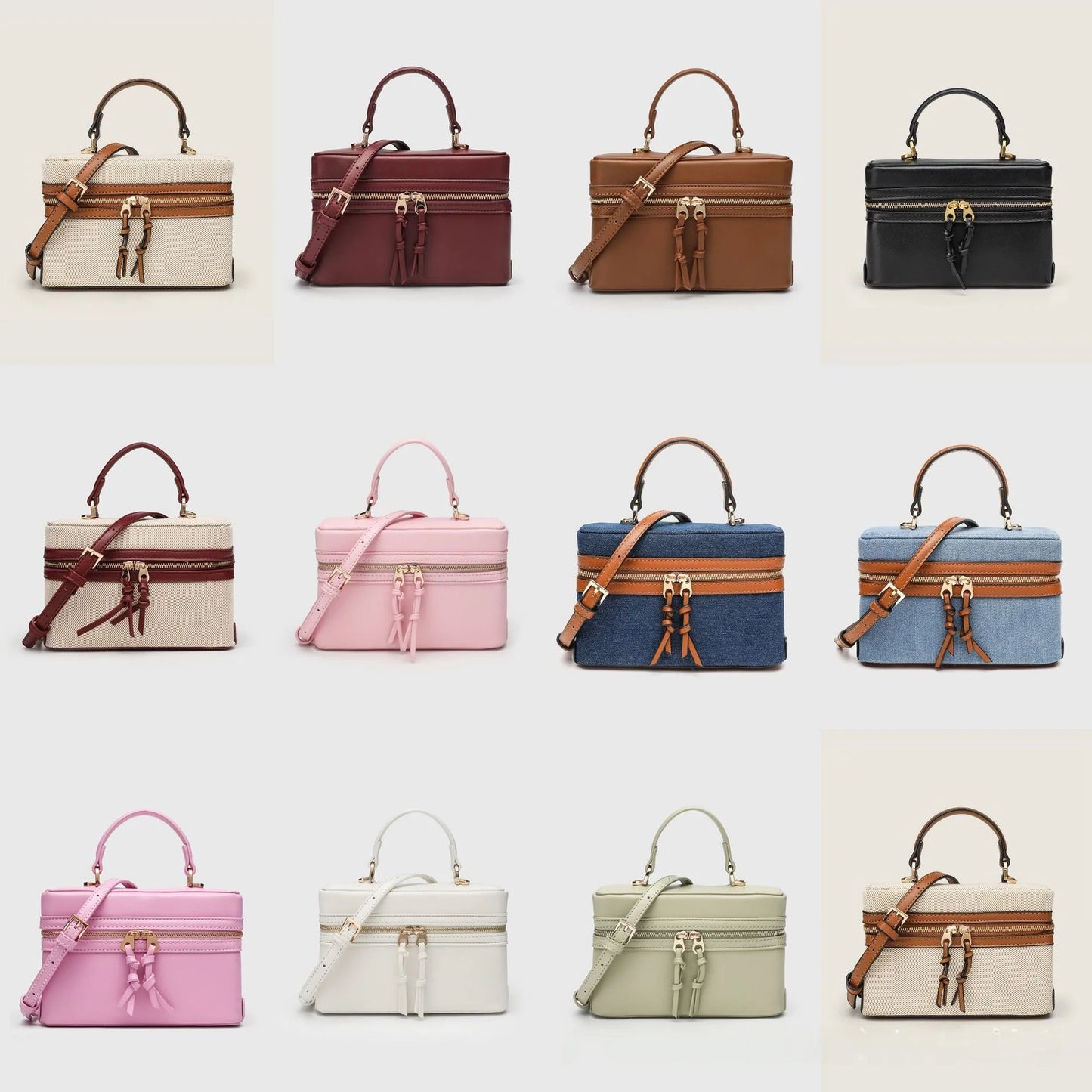 Modische Vielseitige Kleine Quadratische Box-Tasche Damen Einzel-Schulter Crossbody Handtasche Luxuriöse Leichte Beliebte Damen-Geldbörse