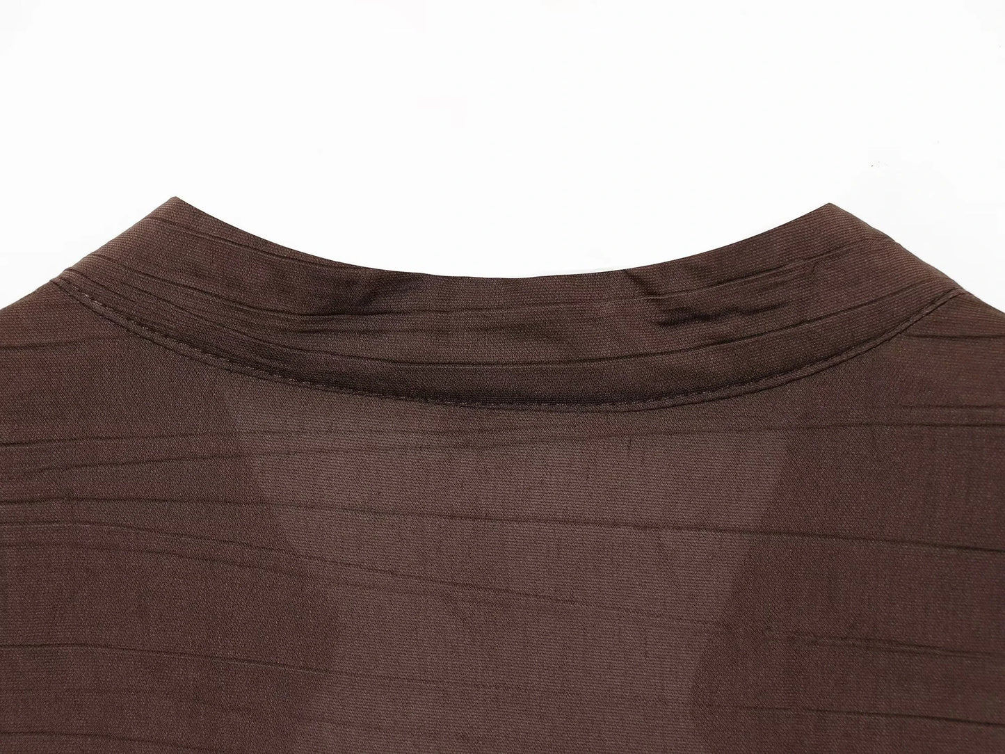 Autumn new women's loose and simple V-neck long sleeved shirt with elastic waist and wide leg pants set