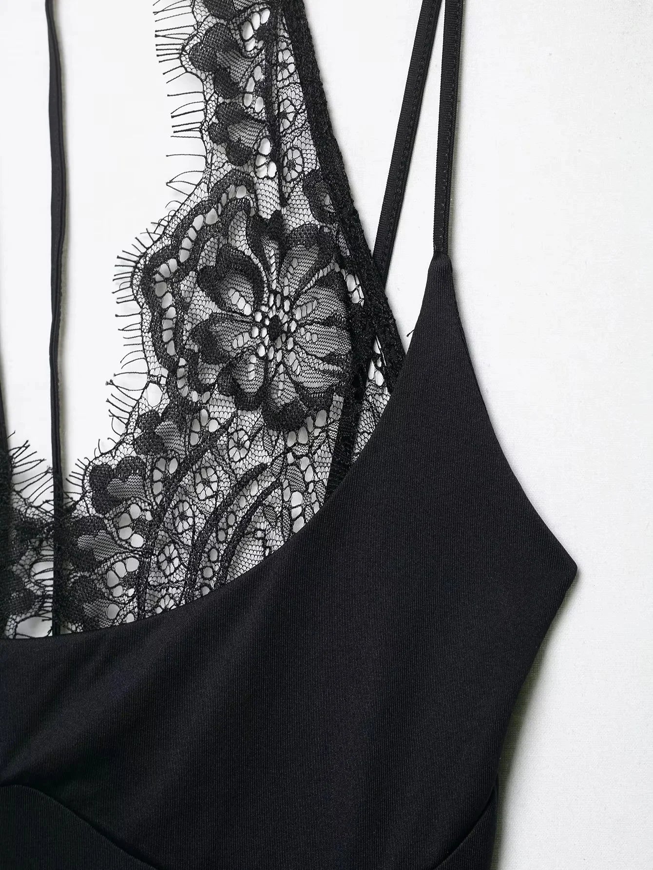 KONDALA Trendy Party Sexy Women Jumpsuit Patchwork Lace Halter Backless Bodysuit New Fashion 2026 Spring Summer Holiday Jumpsuit