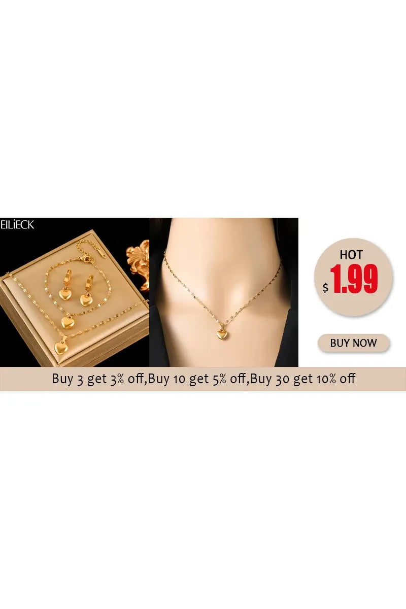 EILIECK 316L Edelstahl Blume Blütenblatt Zirkon Halskette Ohrringe Armband Set Für Frauen Mode Wasserdicht Schmuck Party Geschenk