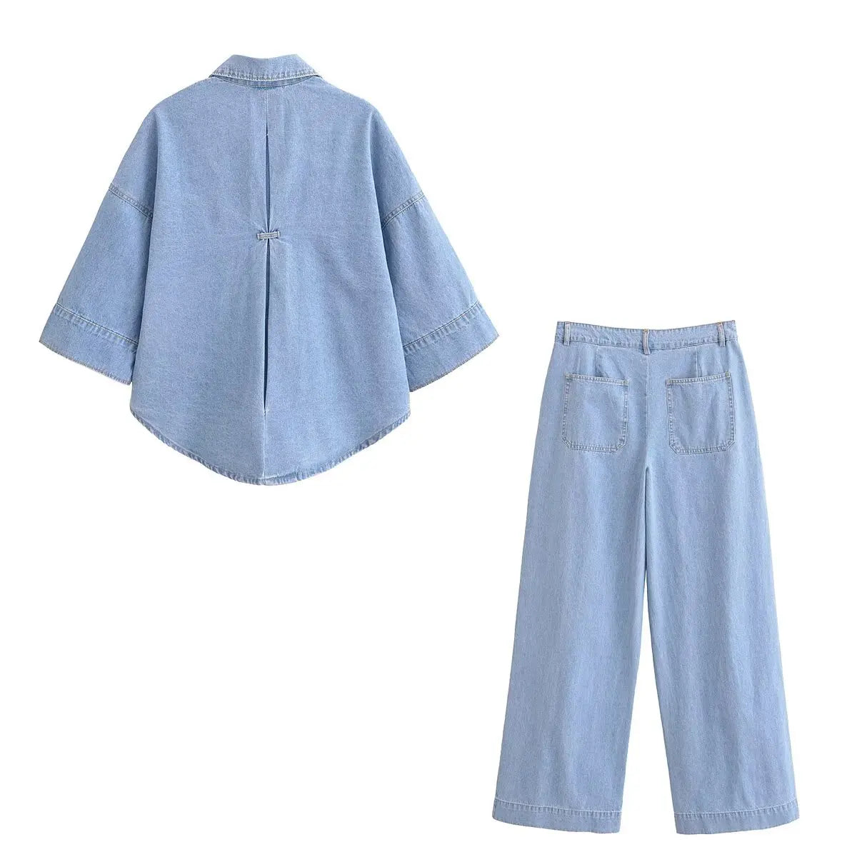 Denim Set Woman Suit Pants Trouser Sets Summer Suits Women 2025 New in Full Number Pant Women's Two Pieces Trousers Lady