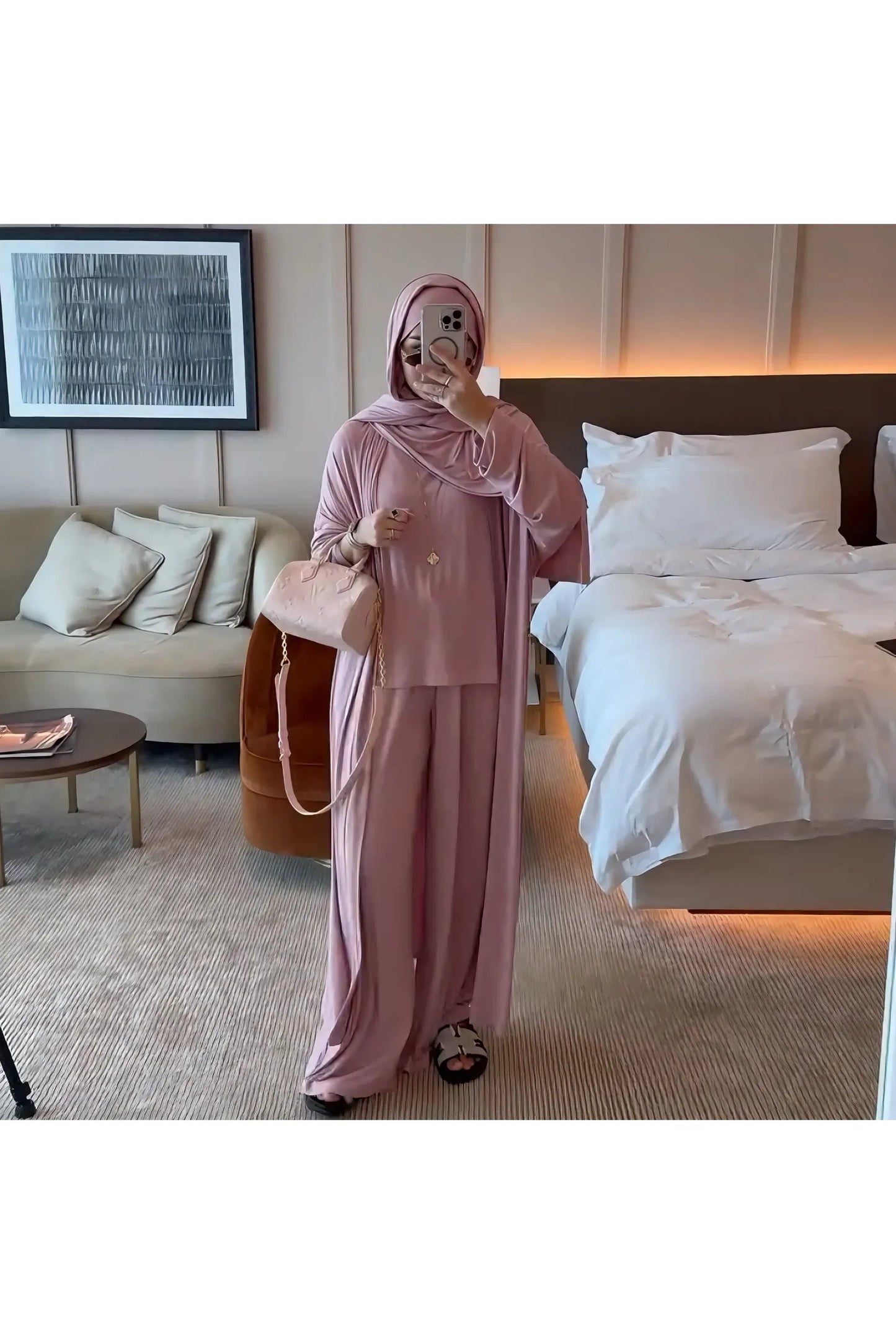 AMIRA - Modest 3-Piece Set – Elegantes Damen Outfit mit Cardigan