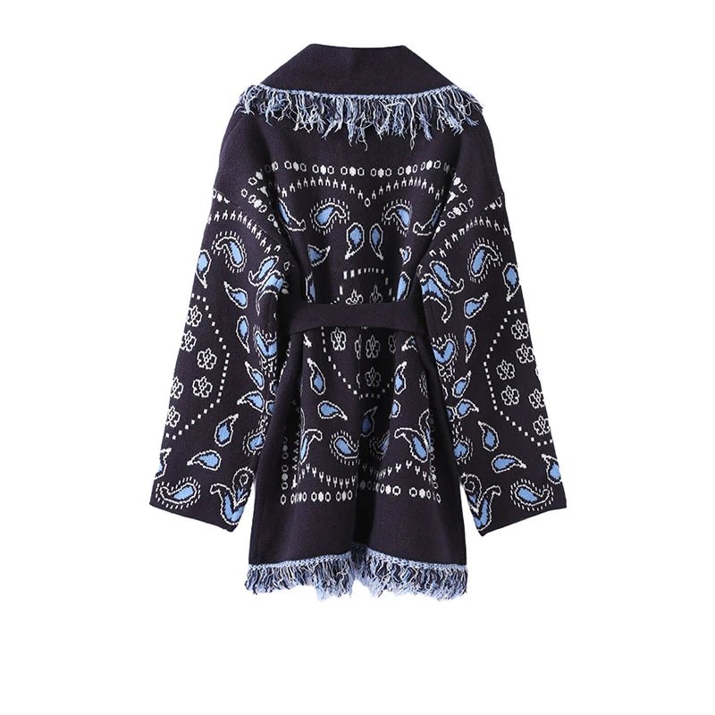Frauen Gestrickte Getäfelten Pullover drehen-unten Kragen Flare Hülse Reißverschlüsse Mantel Strickjacke Casual Büro Dame Herbst 2025, Pullover