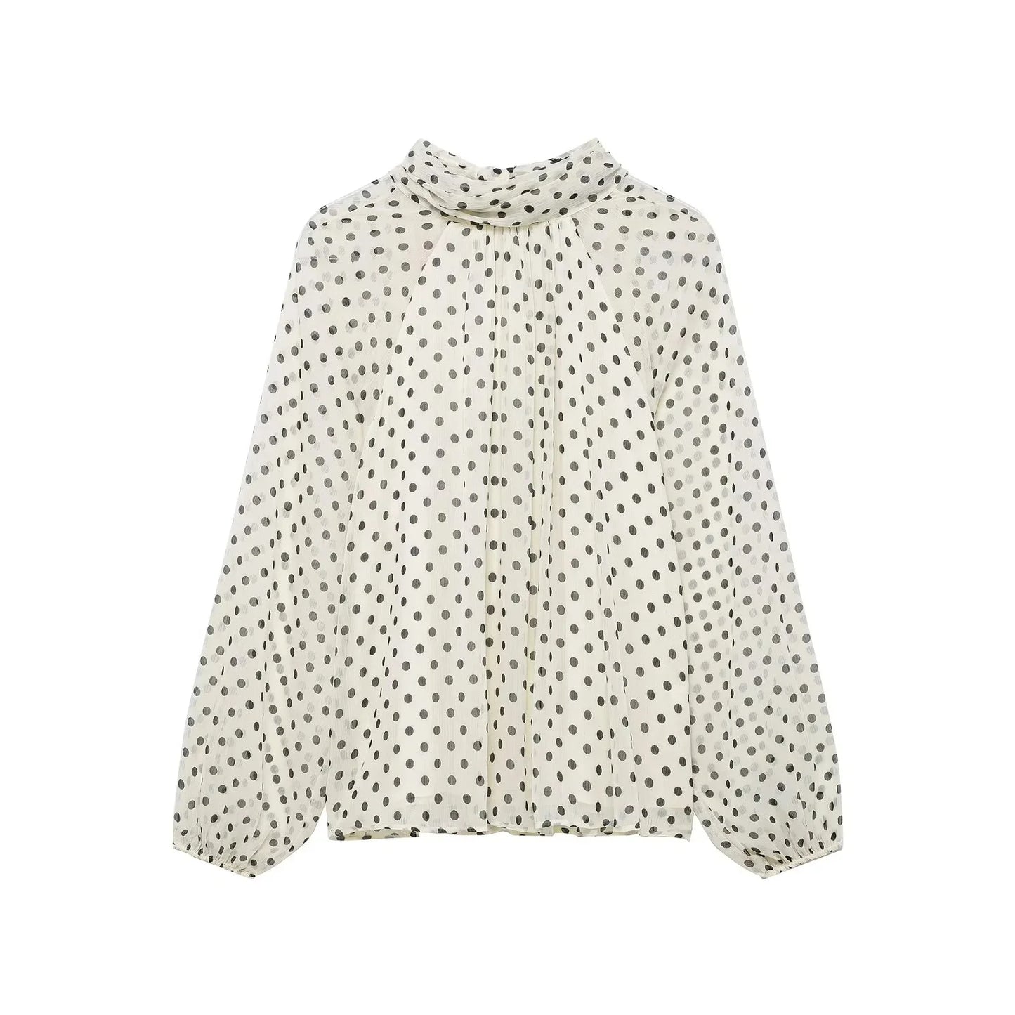 KONDALA Frauen Trendy Polka Dot Bluse Fliege Oansatz Hemd Neue Mode 2026 Frühling Sommer Urlaub Partei Elegante Mujer Bluse