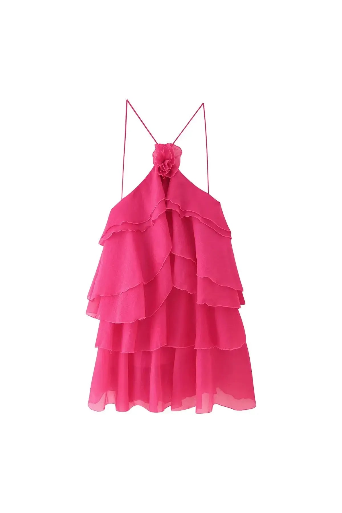 ROSABELLA - Ruffle Midi Kleid – Damen Layered Sommerkleid