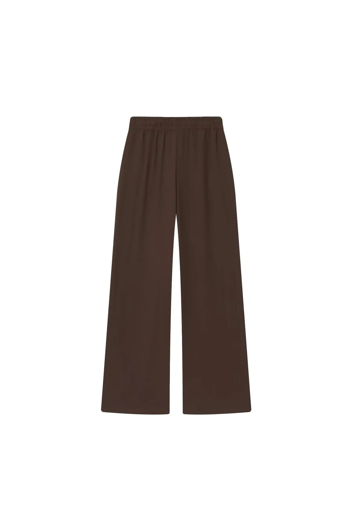 BSAY Hosen set 2 stücke anzug 2025 herbst neue revers lange ärmeln knoten verziert hemd oder elastische hohe taille breite bein hosen mujer