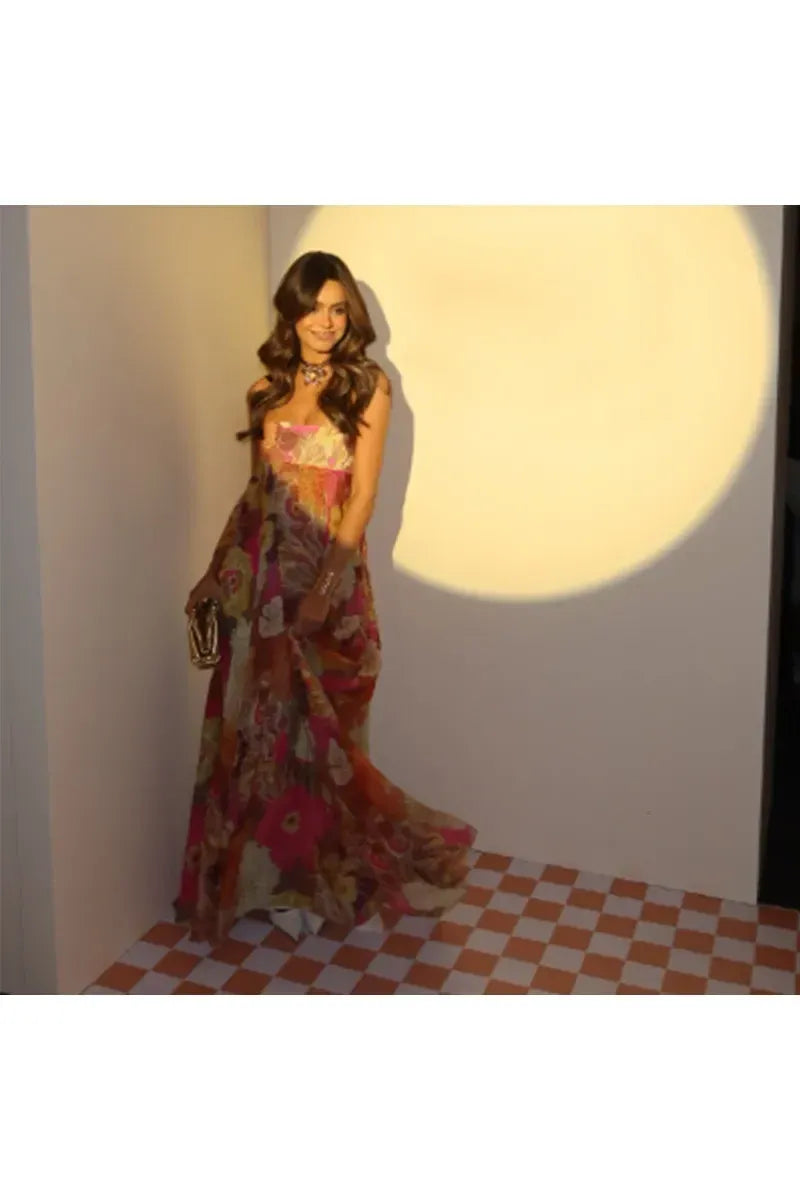 Besellics Blossom Sunset Maxi Dress