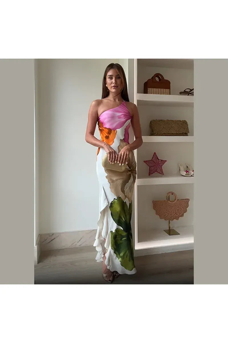 Besellics Blossom Sunset Maxi Dress