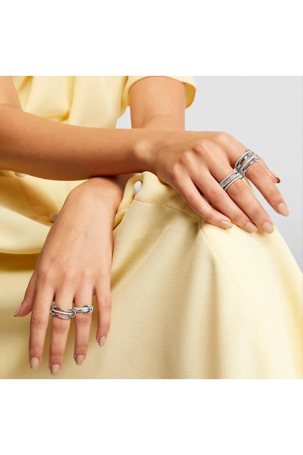 Luxus Zirkonia Stapelring – Vergoldeter Damenring