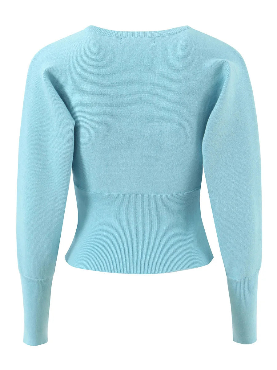 TWOTWINSTYLE Zwei Stück Set Für Frauen O Hals Laterne Hülse Patchwork Tasten Tunika Strickjacke Mittlere Taille Shorts Casual Anzug Weibliche