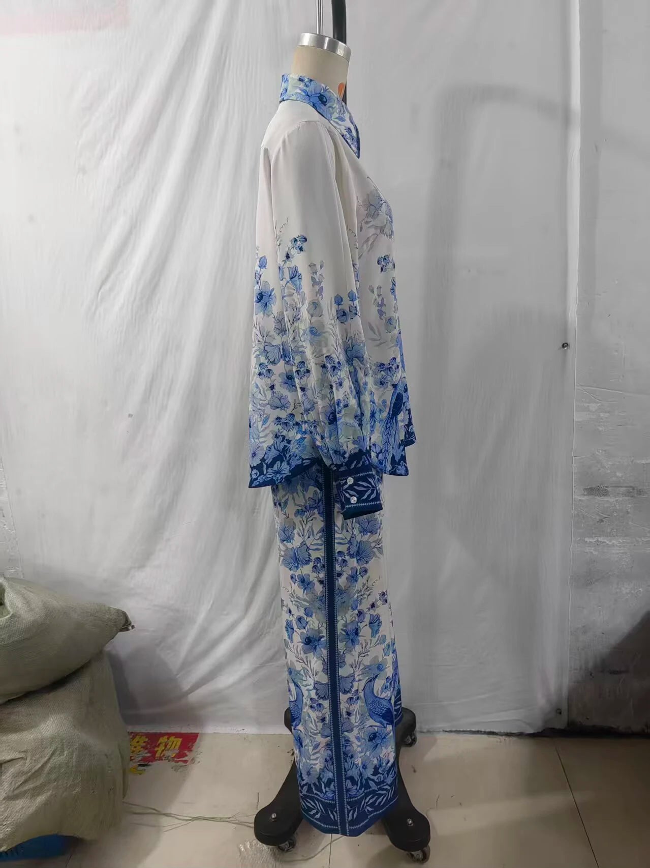 Women's 2026 new spring outfit with European and American style fashionable and simple printed Lyocell shirt and pants set