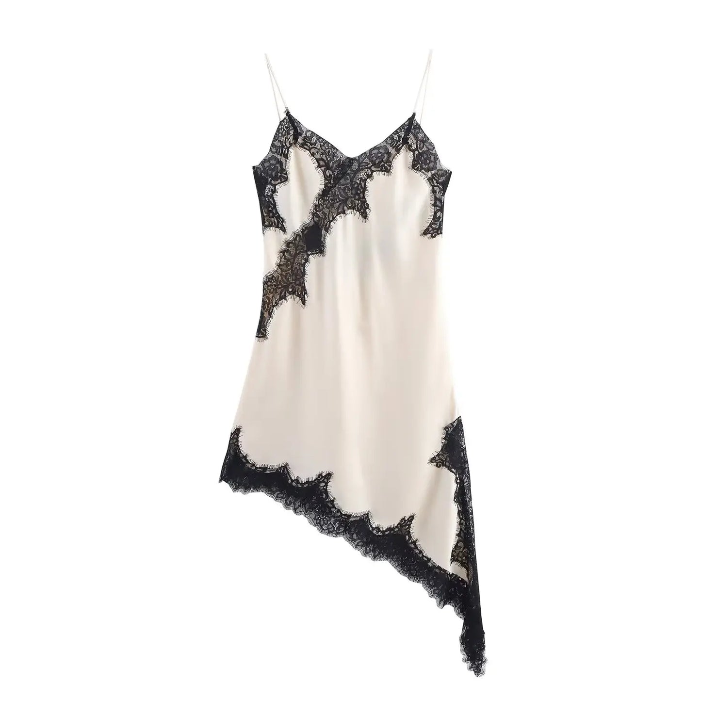 KONDALA Sexy Beach Holiday Lace Party Women Dress V Neck Cami Backless Midi Dress Fashion 2026 Y2K Girl Evening Club SummerDress