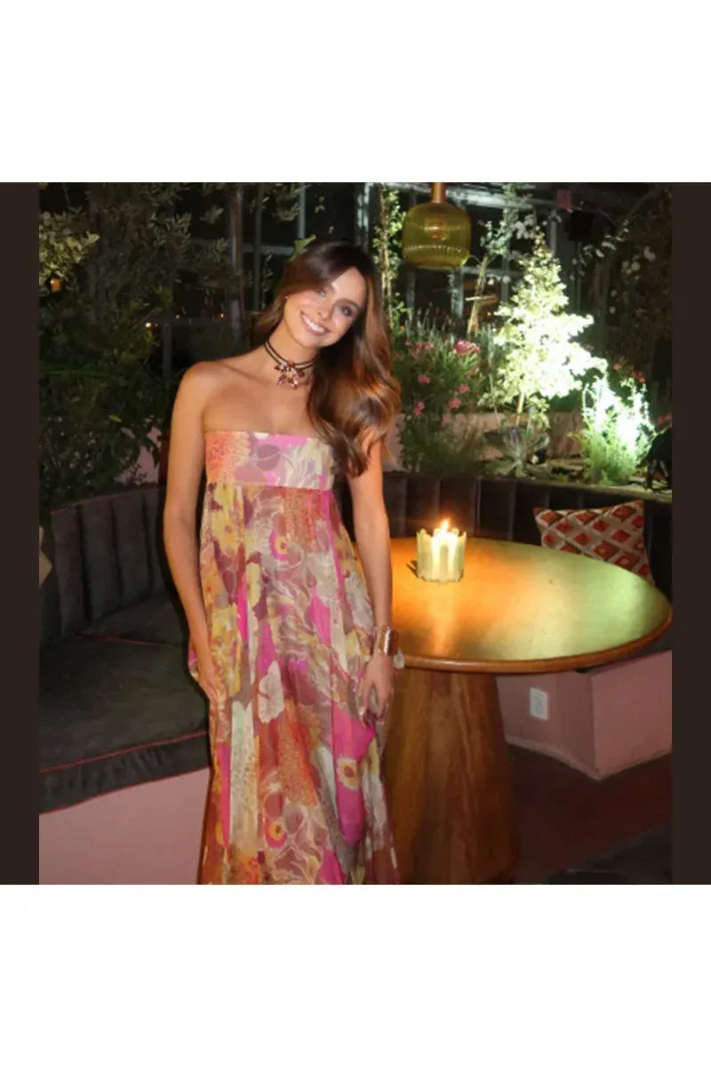 Besellics Blossom Sunset Maxi Dress