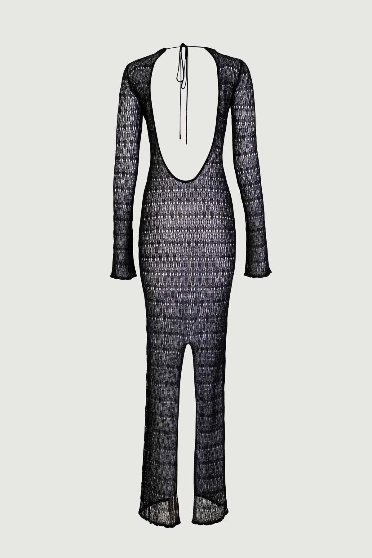 2026 Knitted Dress Backless Cover Up For Women 2025 Summer Beach Dress High Slit Bikinis Cover-Up Hollow Out Sexy Vacation Dress