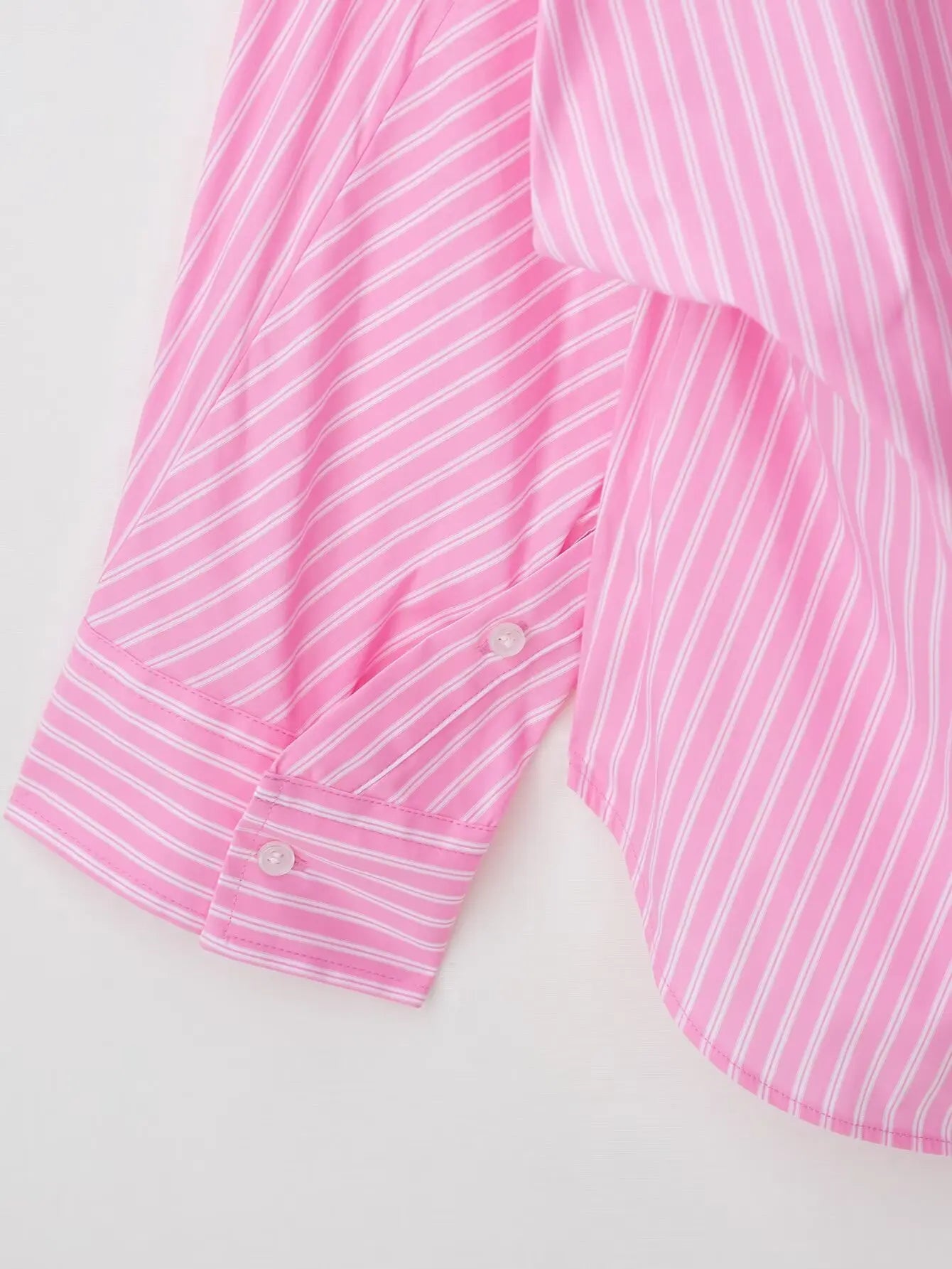 HH Women's Striped Pants Suit Bat Sleeve Loose Poplin Shirt+Elastic Waist Side Pocket Boxer Panties Pajama Style Casual Pant