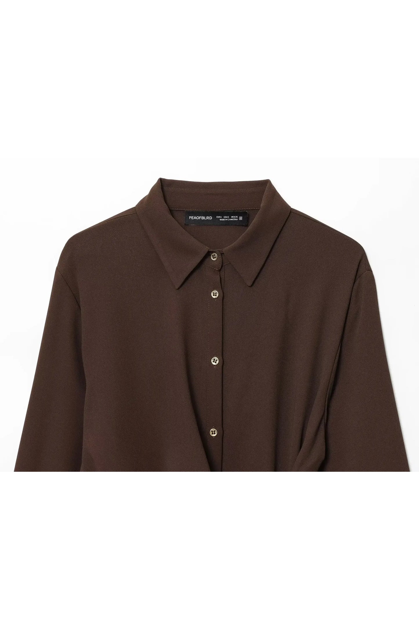 BSAY Hosen set 2 stücke anzug 2025 herbst neue revers lange ärmeln knoten verziert hemd oder elastische hohe taille breite bein hosen mujer
