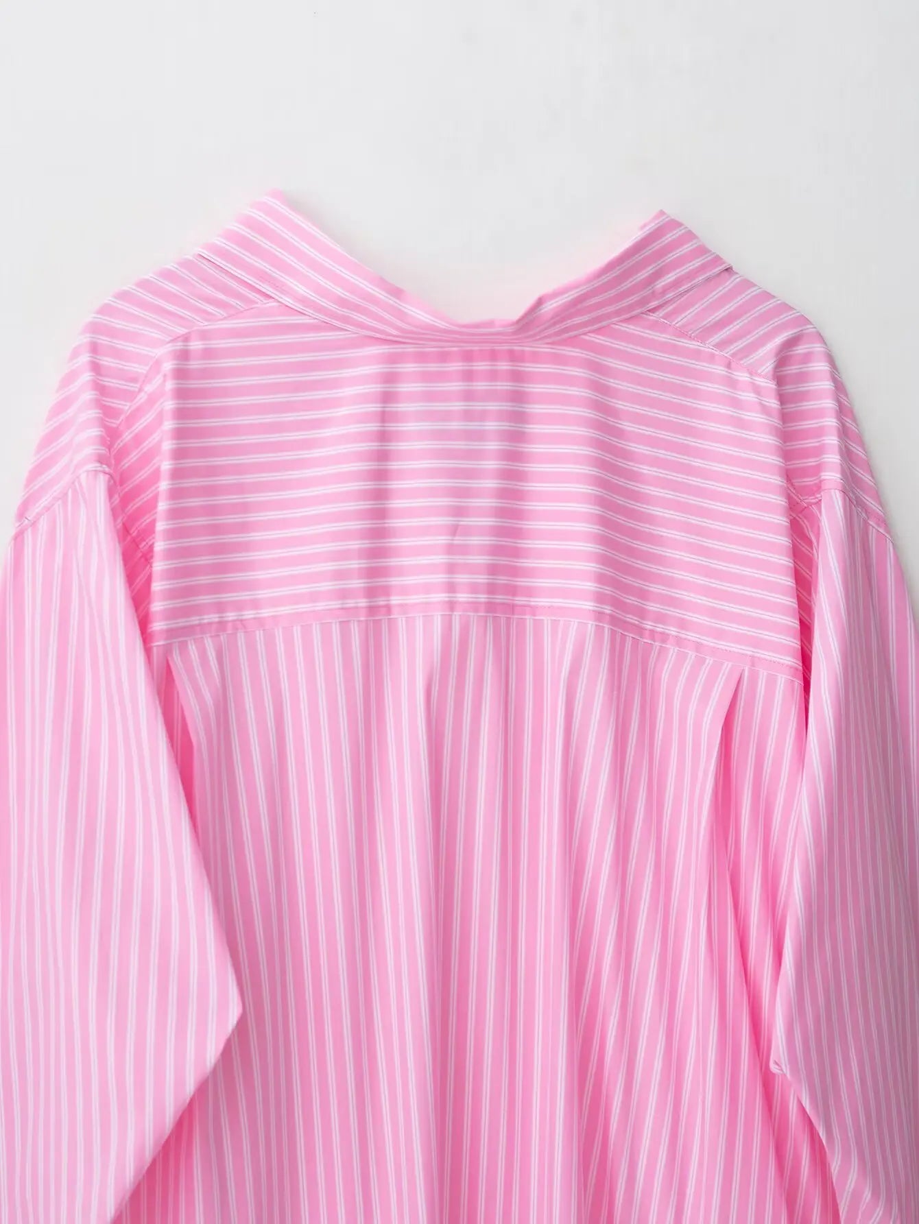 HH Women's Striped Pants Suit Bat Sleeve Loose Poplin Shirt+Elastic Waist Side Pocket Boxer Panties Pajama Style Casual Pant
