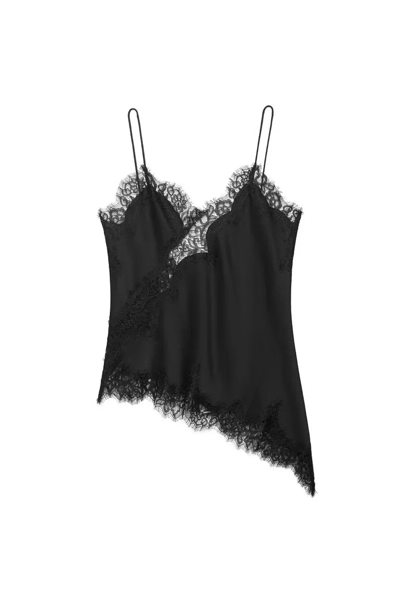 KIARA -  Lace Top – Asymmetrisches Spitzen