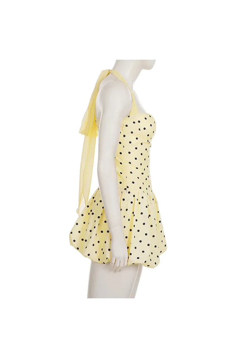 Besellics Limoncello Dot Mini Dress