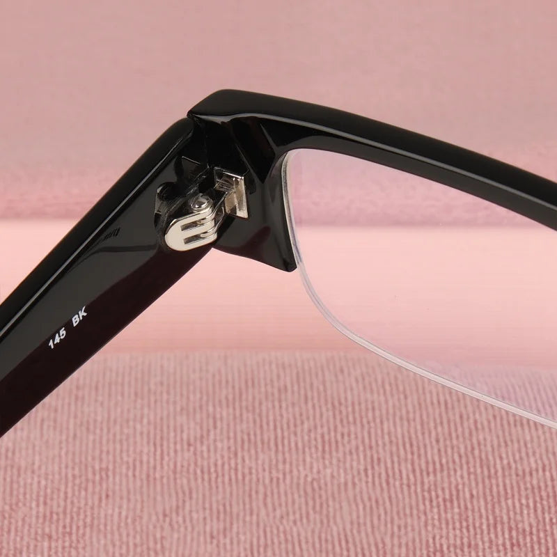 Neue modische Acetat-Sonnenbrille für Damen, Markendesigner, halbrandloser Rahmen, Eyeware, Sommer, coole Mädchen-Sonnenbrille mit rechteckigem Rahmen
