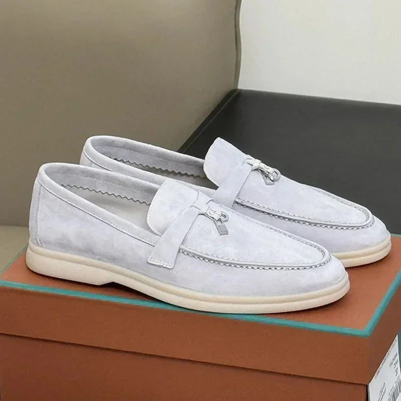 Klassische britische flache Schuhe mit Fransen und Metallschnalle 2024 – Freizeitschuhe für Paare in europäischer Exportqualität