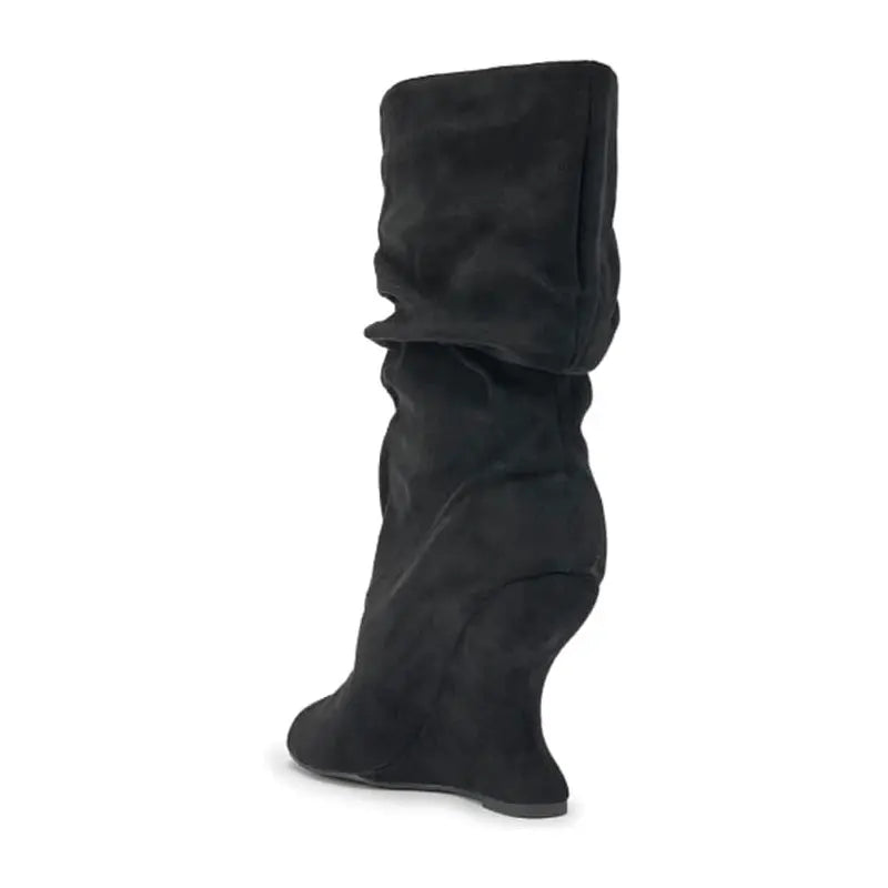 European AndAmerican Hot Girls with Pleated Pile Sleeves,fish Mouth Cool Boots,women's Fashion, Big Tube,sloping Andknight Boots