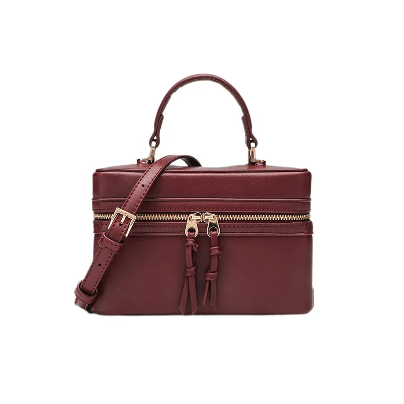 Modische Vielseitige Kleine Quadratische Box-Tasche Damen Einzel-Schulter Crossbody Handtasche Luxuriöse Leichte Beliebte Damen-Geldbörse