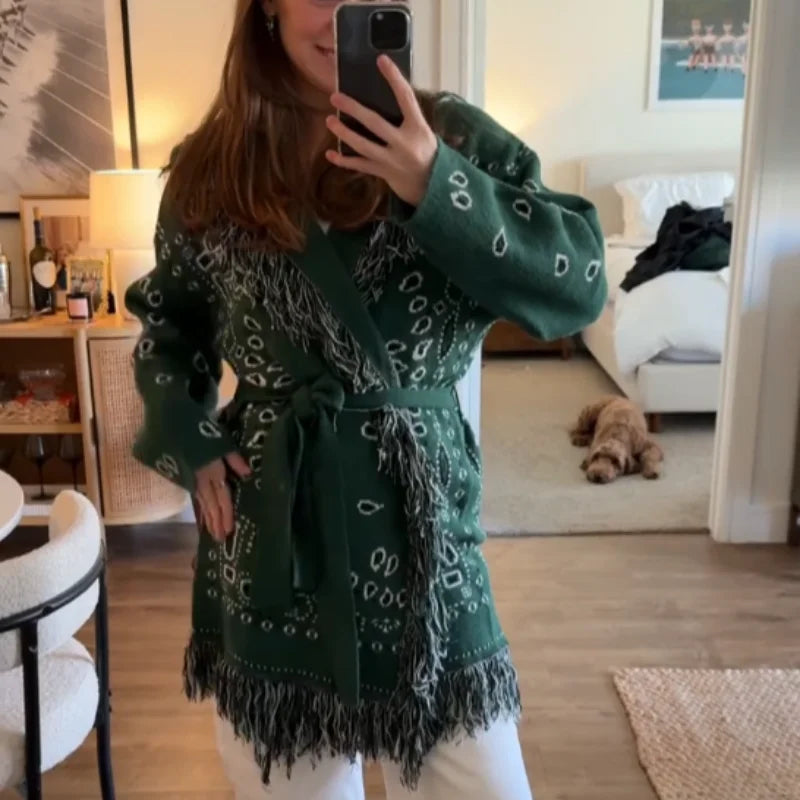 Casual Einreiher Strickjacken Frauen V-ausschnitt Langarm Solide Split Elegante Weibliche Pullover Pendeln 2025, Herbst Mantel Dame Tops