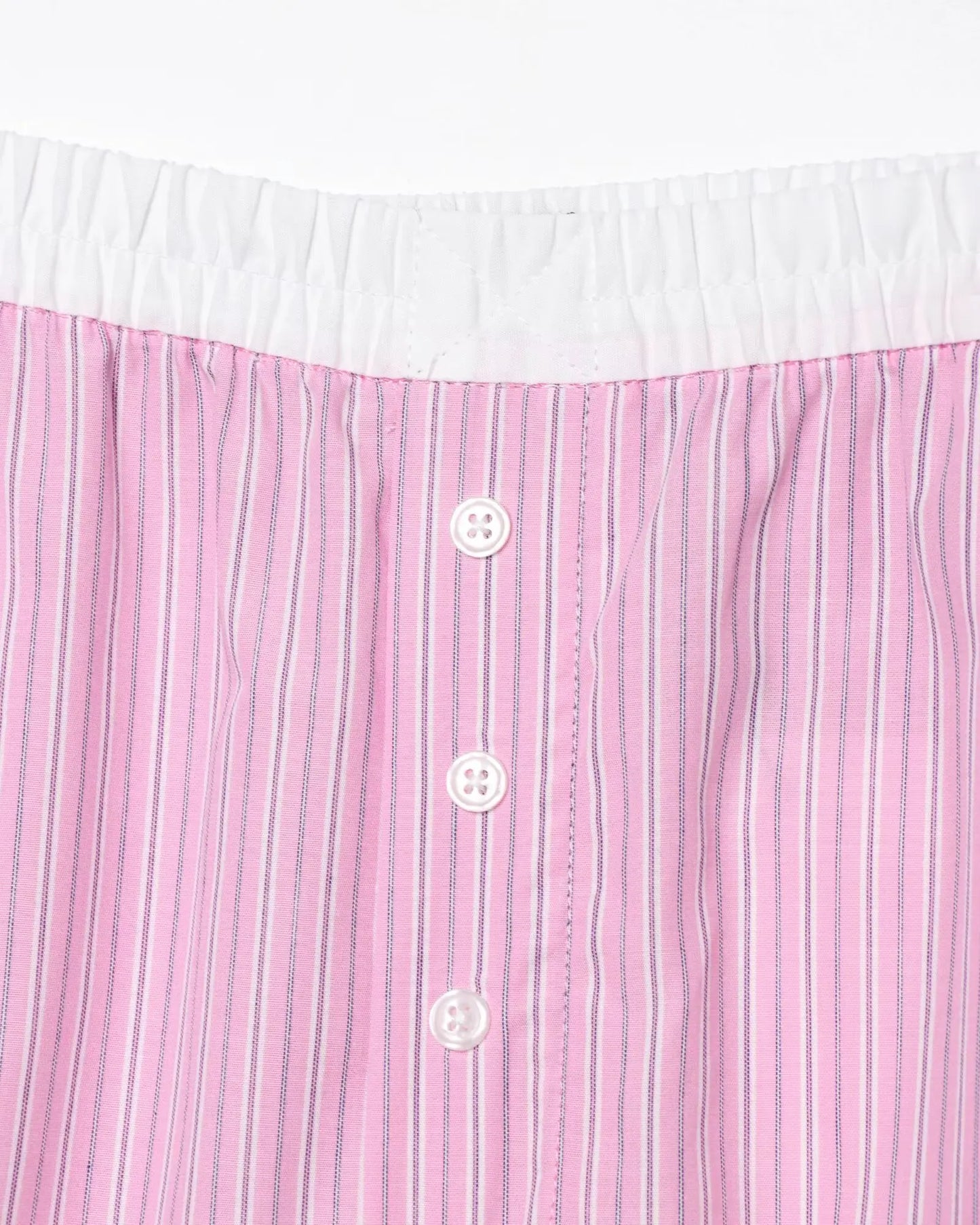 HH Women's Striped Pants Suit Bat Sleeve Loose Poplin Shirt+Elastic Waist Side Pocket Boxer Panties Pajama Style Casual Pant