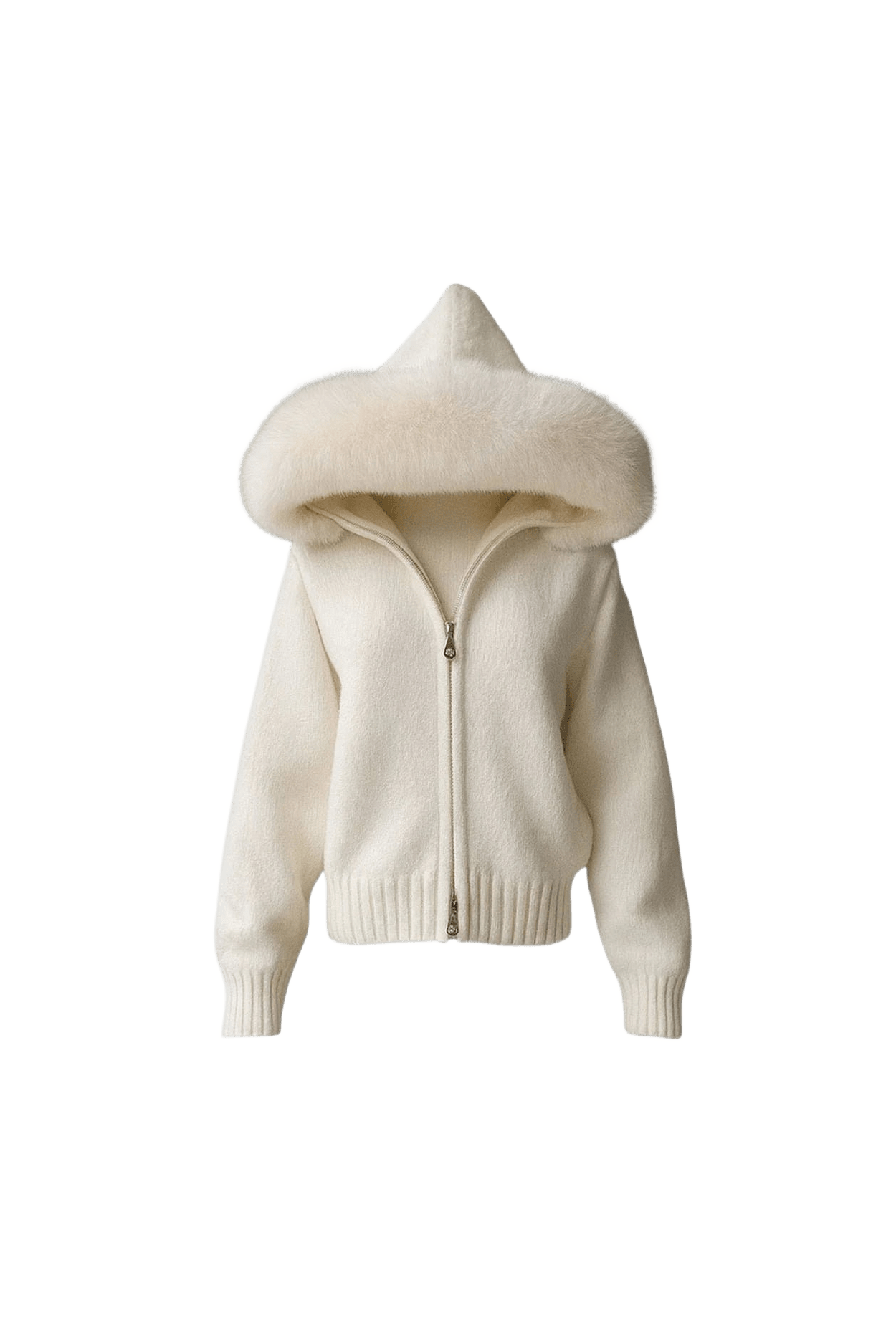 BELAMY – Chaleur Kapuzenpullover mit Fellbesatz.
