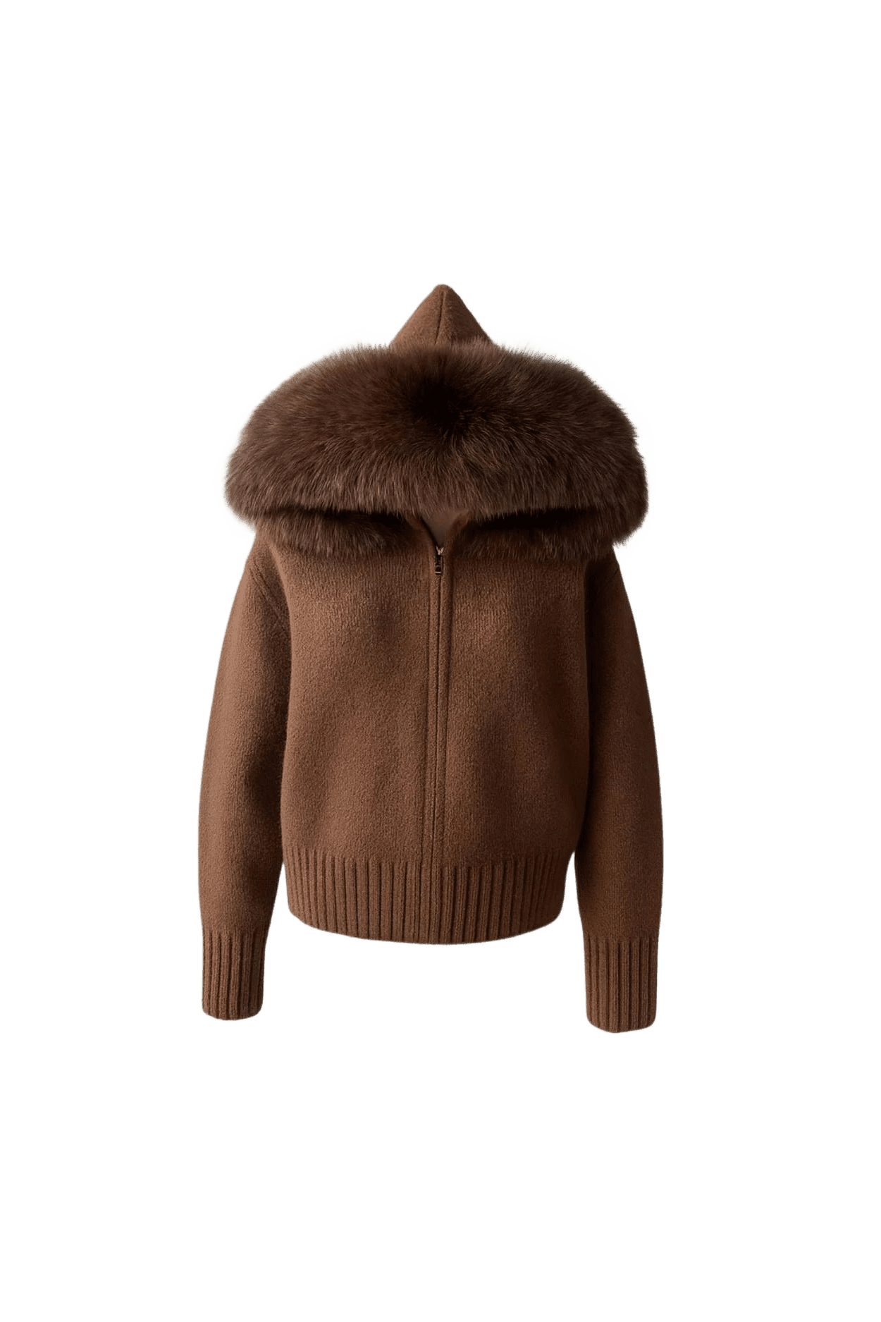 BELAMY – Chaleur Kapuzenpullover mit Fellbesatz.