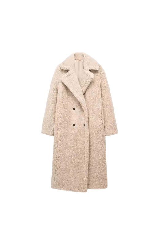 BERNA – Luxuriöser Oversized Teddymantel.