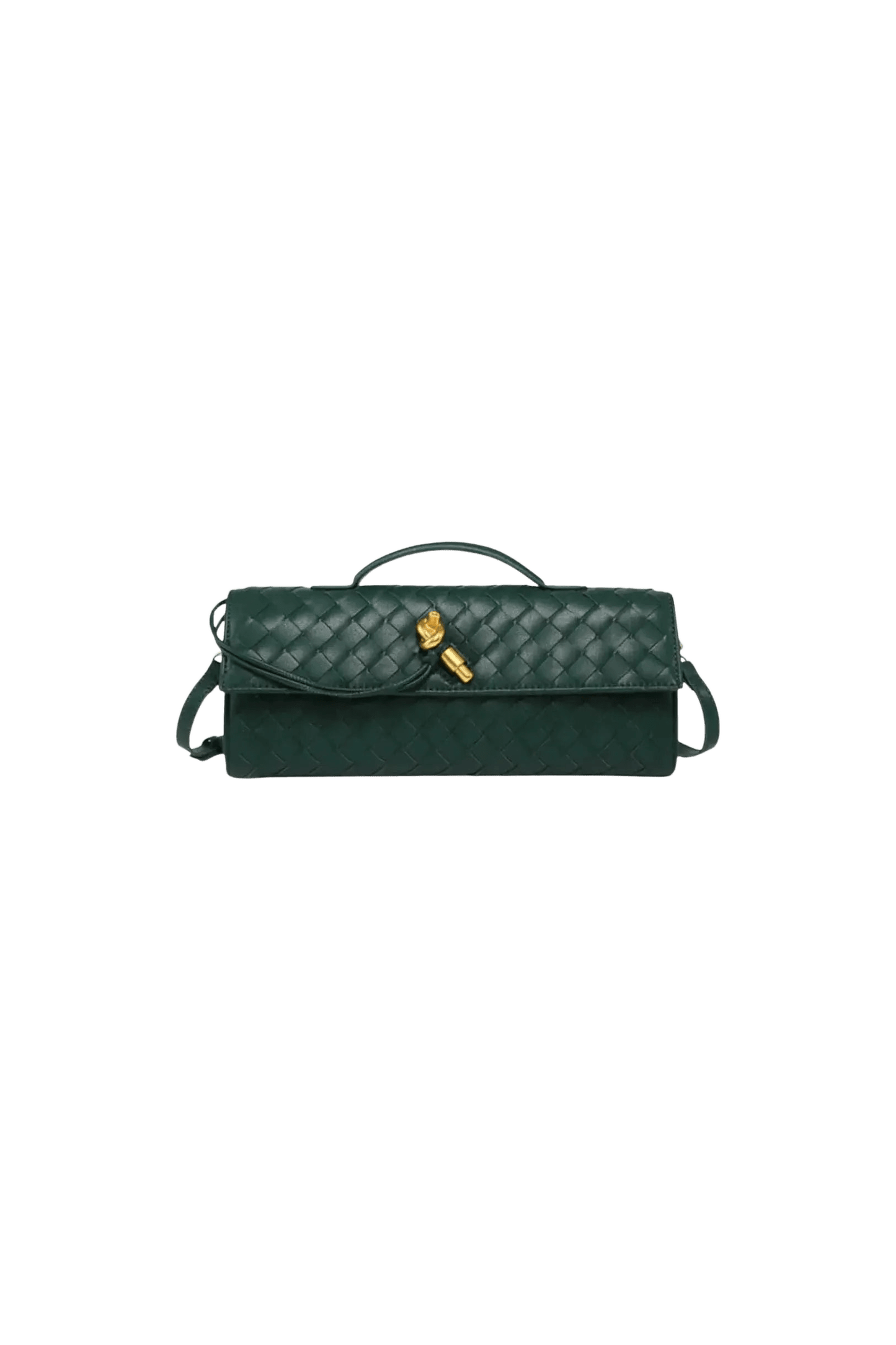 CELESTE – Handgewebte Mini‑Clutch.