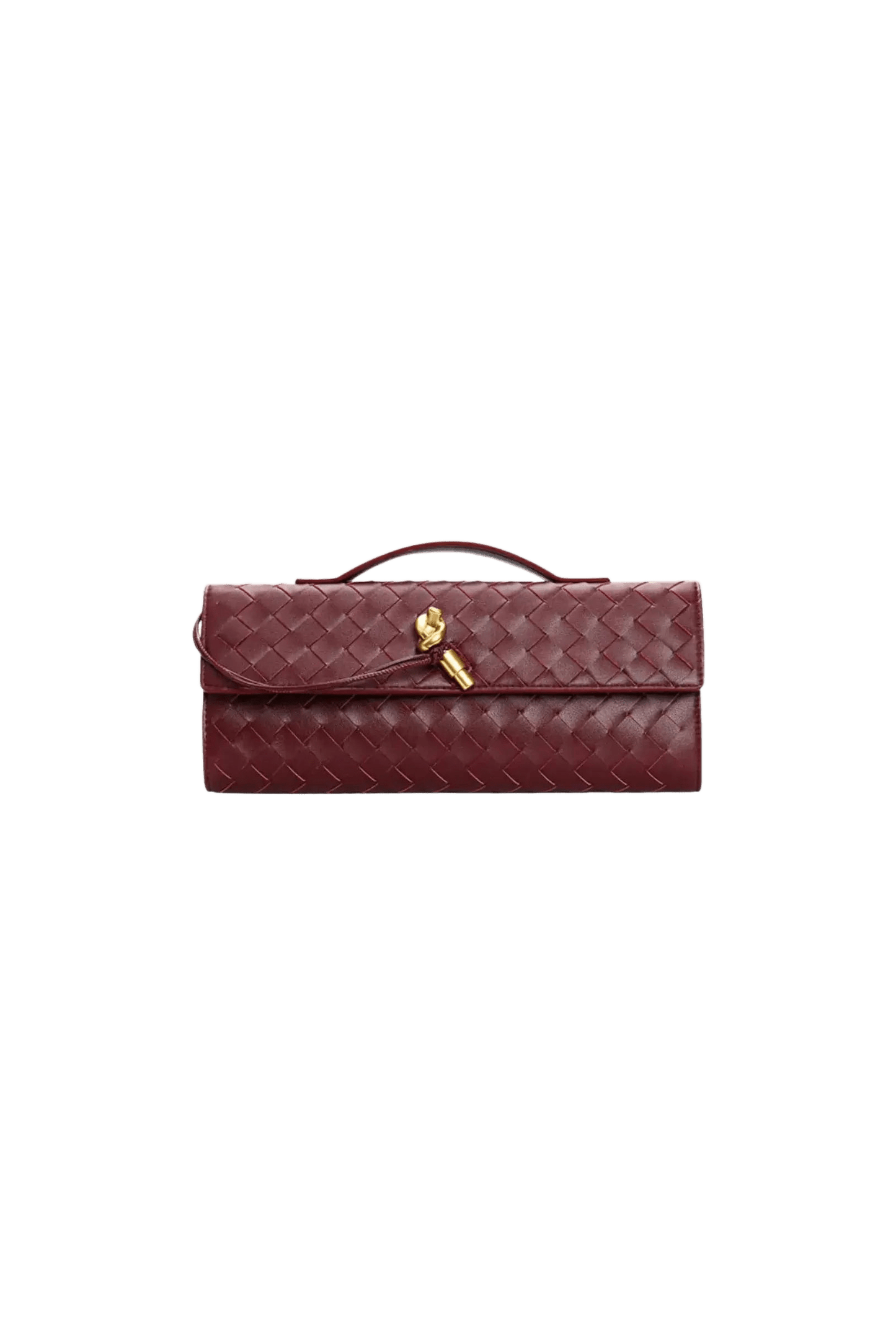 CELESTE – Handgewebte Mini‑Clutch.