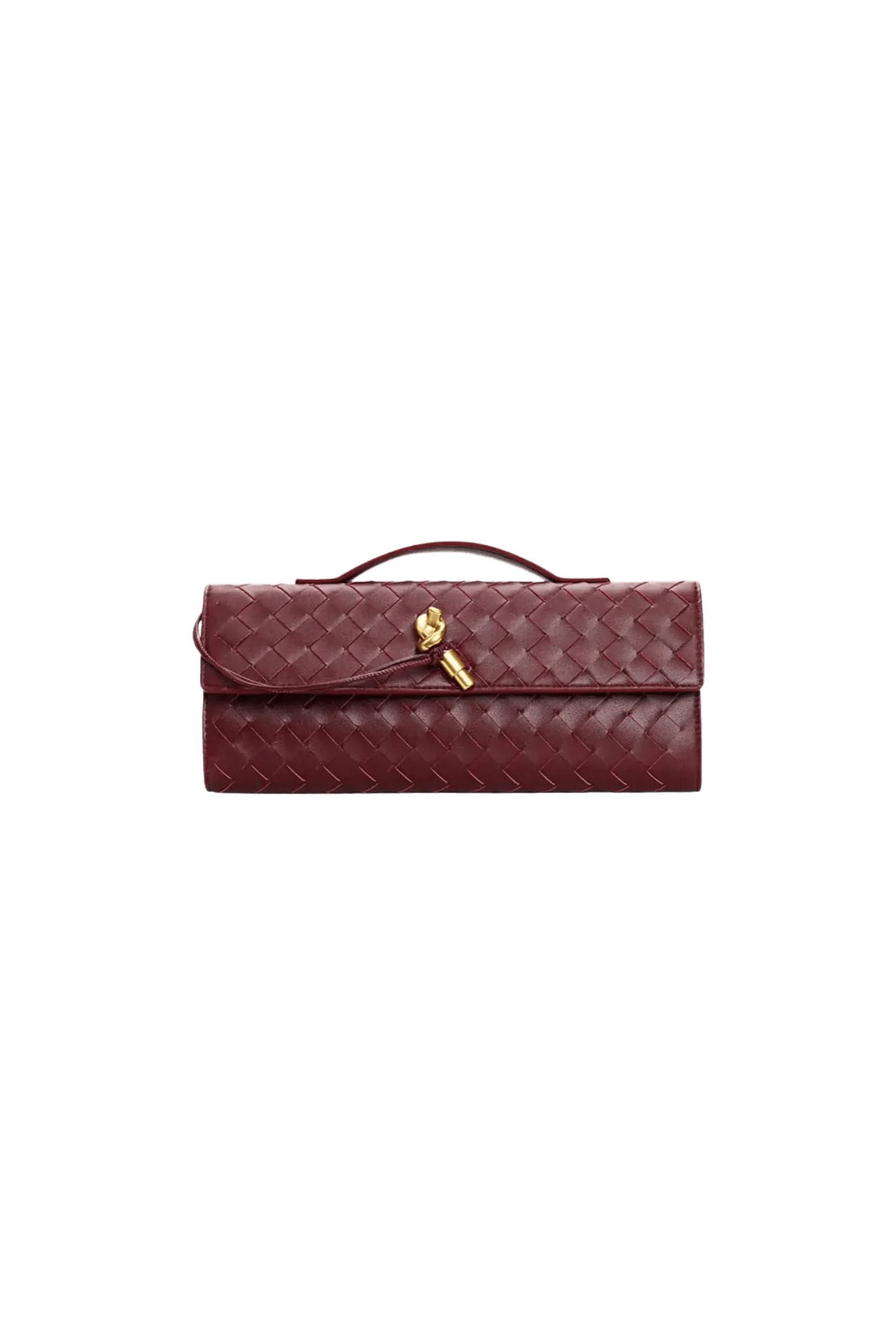 CELESTE – Handgewebte Mini‑Clutch.