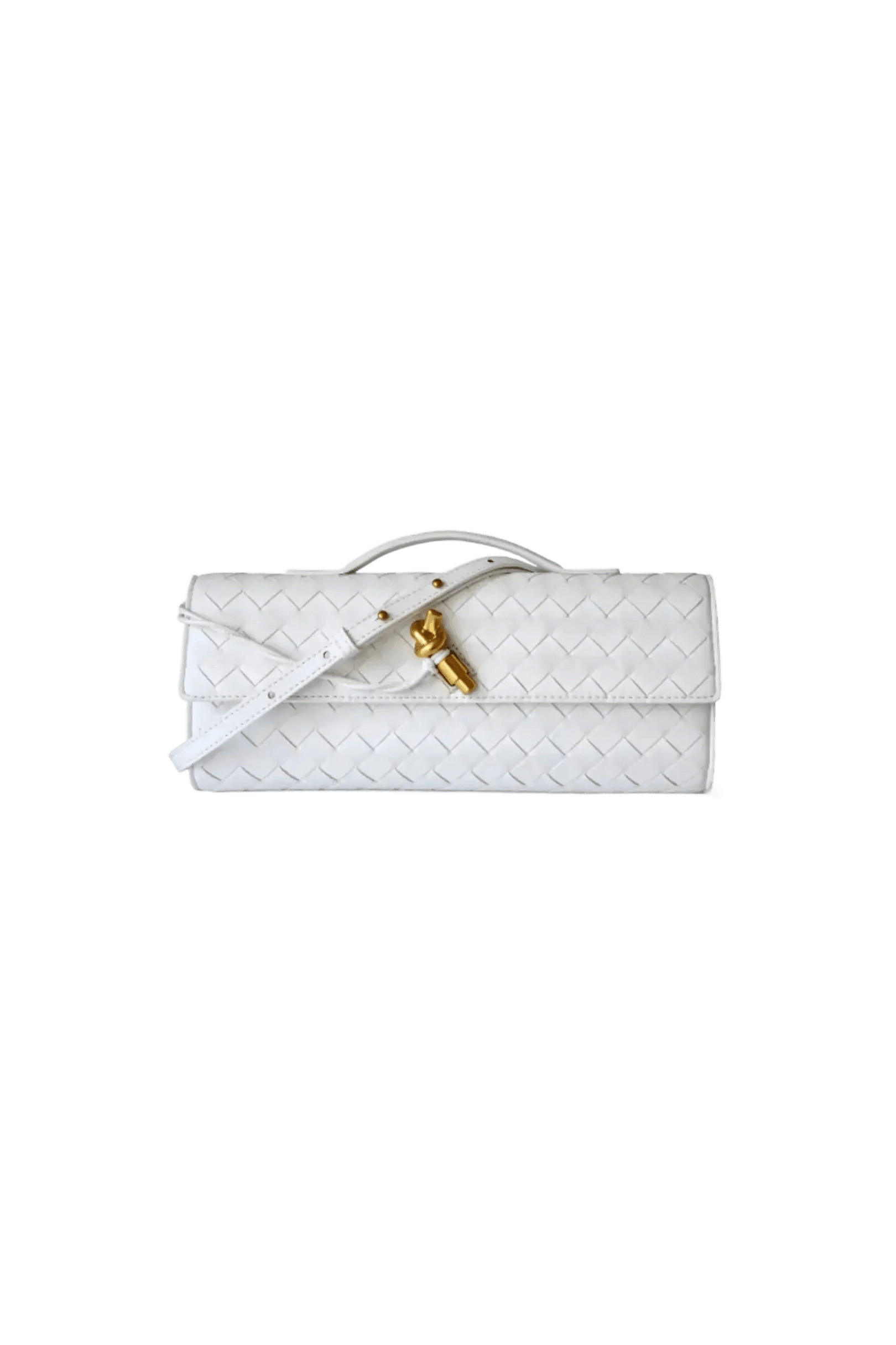 CELESTE – Handgewebte Mini‑Clutch.