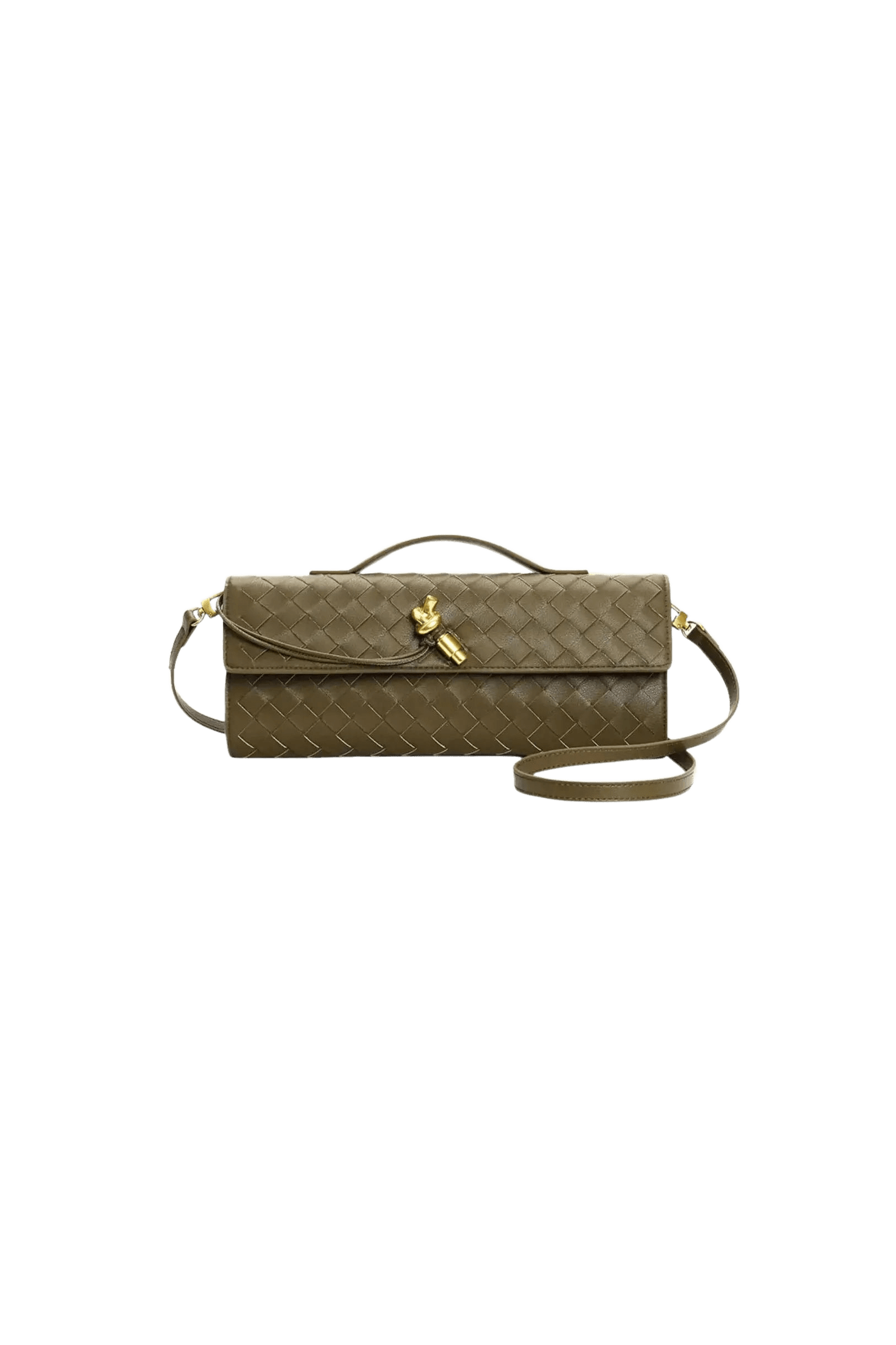 CELESTE – Handgewebte Mini‑Clutch.