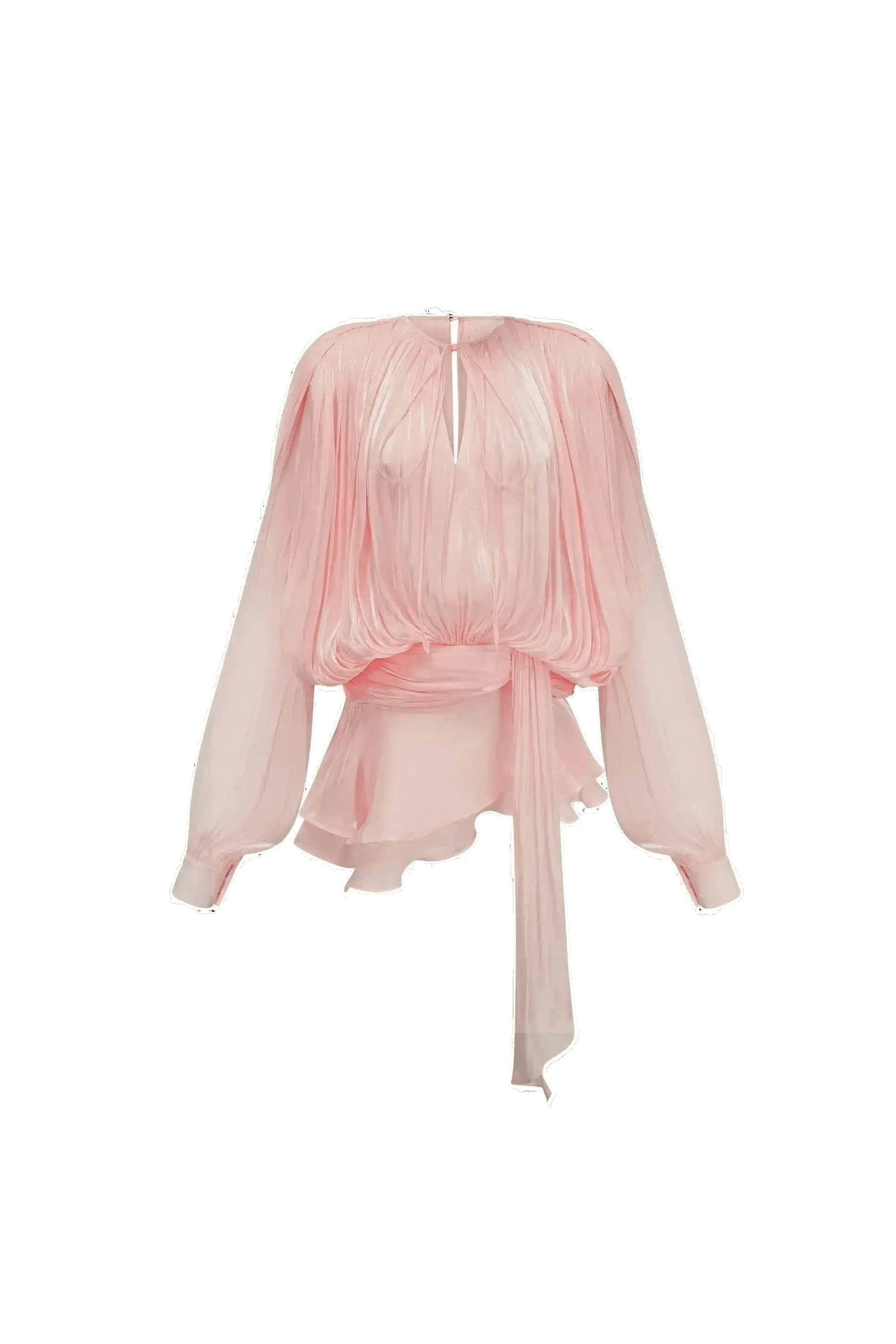 Celina Plissee Kleid in Roséglanz.