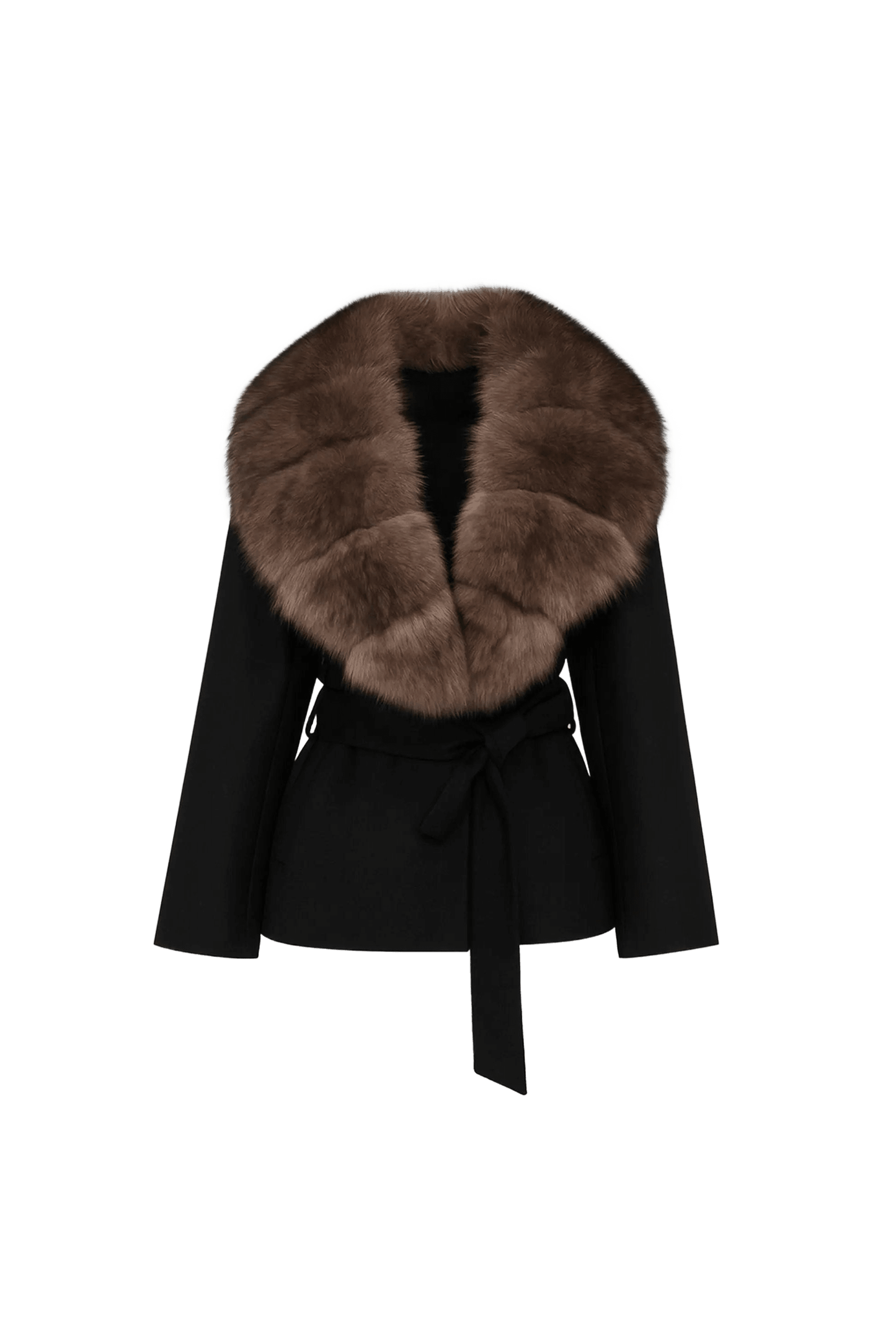 ELISA – Luxuriöse Damenjacke mit Kunstpelzkragen.